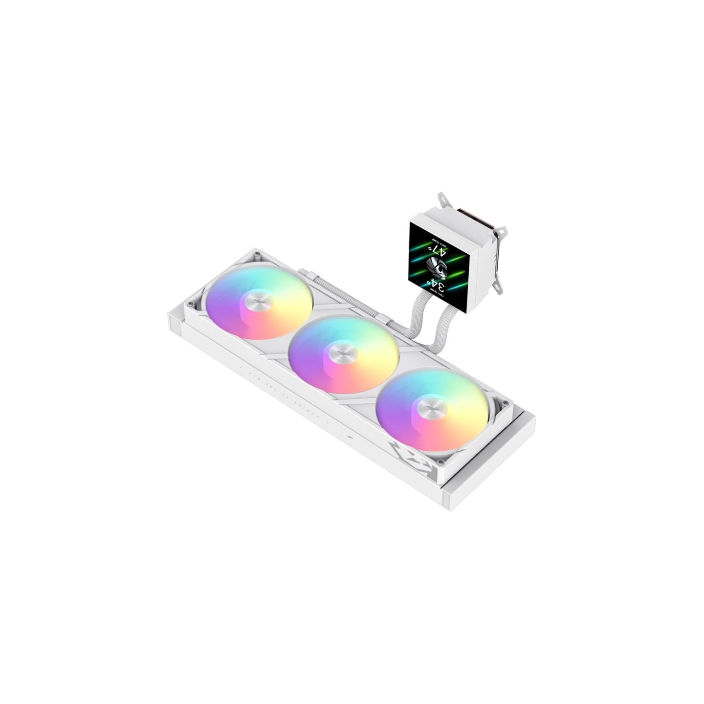 Gamemax CPU Liquid Cooler | GLACIER 360 LCD WH | White