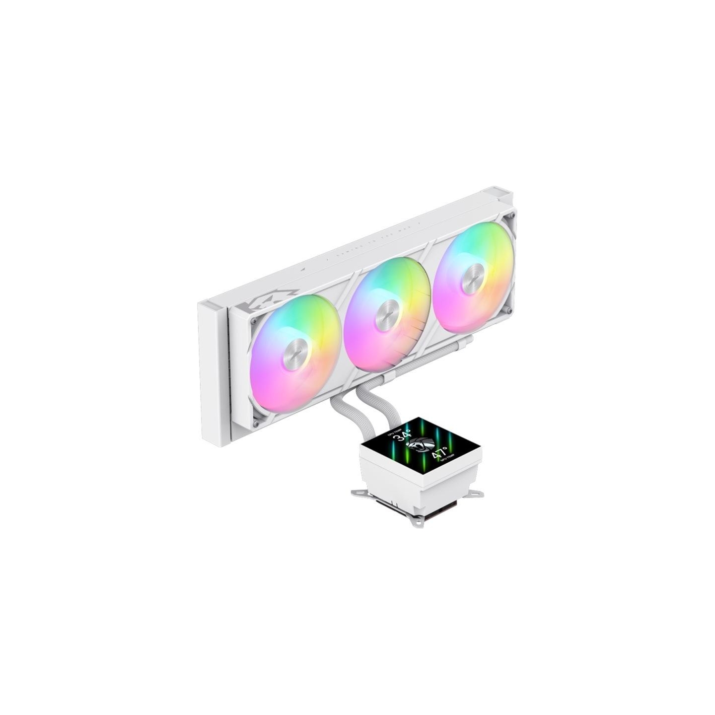 Gamemax CPU Liquid Cooler | GLACIER 360 LCD WH | White