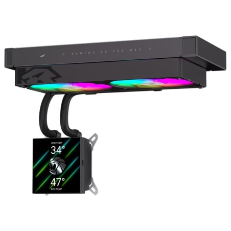 Gamemax CPU Liquid Cooler | GLACIER 240 LCD BK | Black