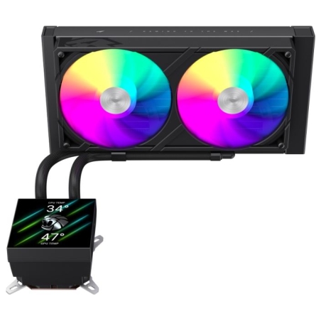 Gamemax CPU Liquid Cooler | GLACIER 240 LCD BK | Black