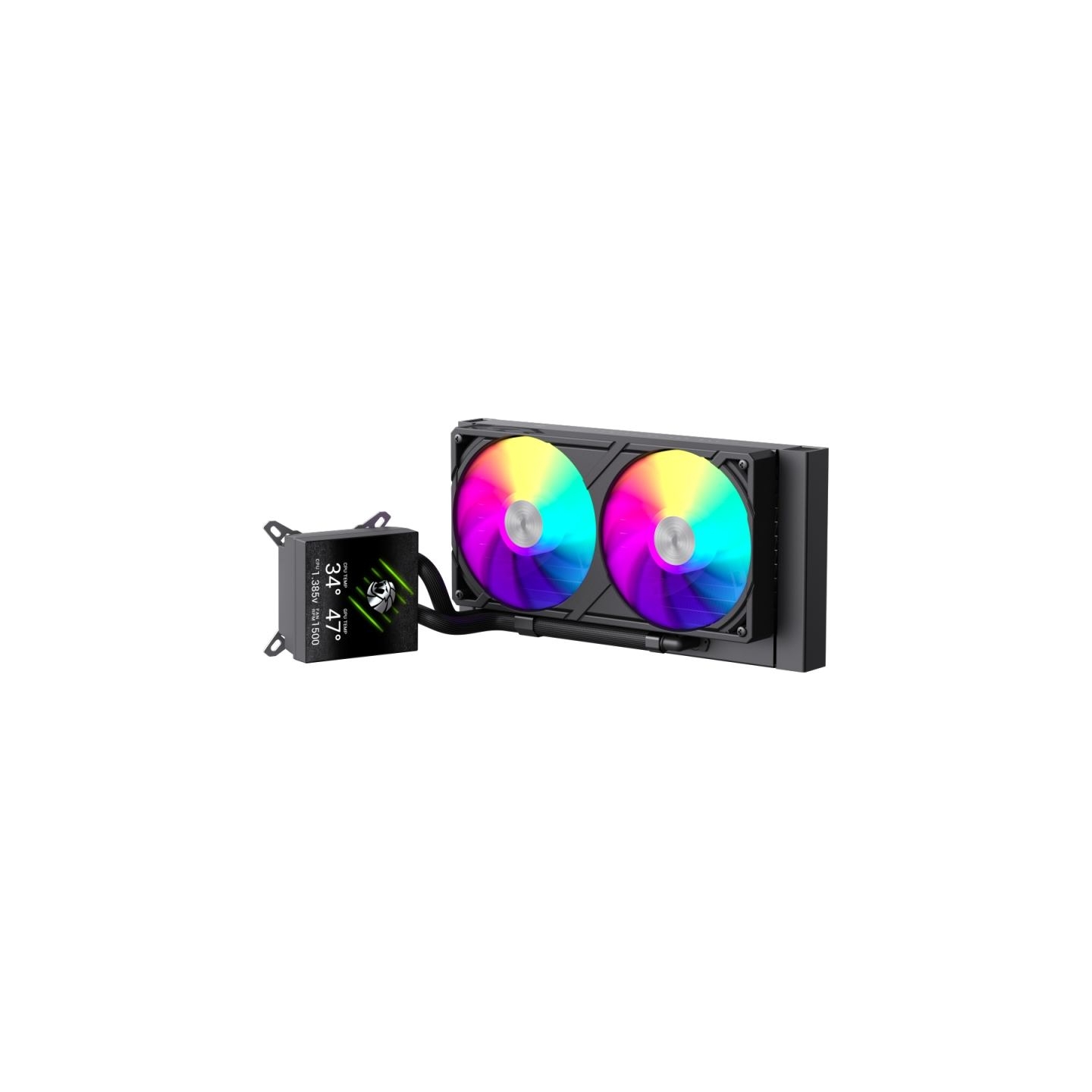 Gamemax CPU Liquid Cooler | GLACIER 240 LCD BK | Black