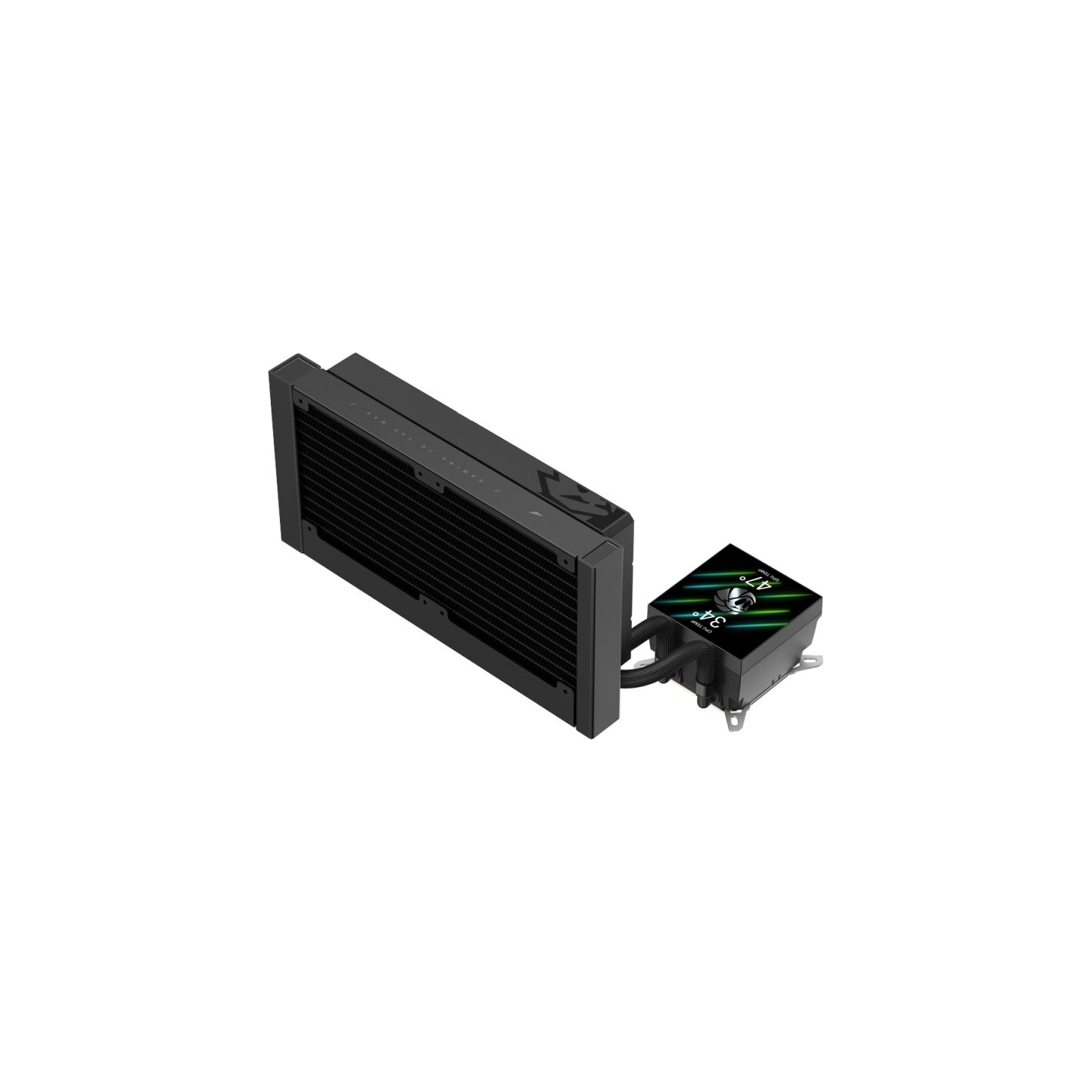 Gamemax CPU Liquid Cooler | GLACIER 240 LCD BK | Black