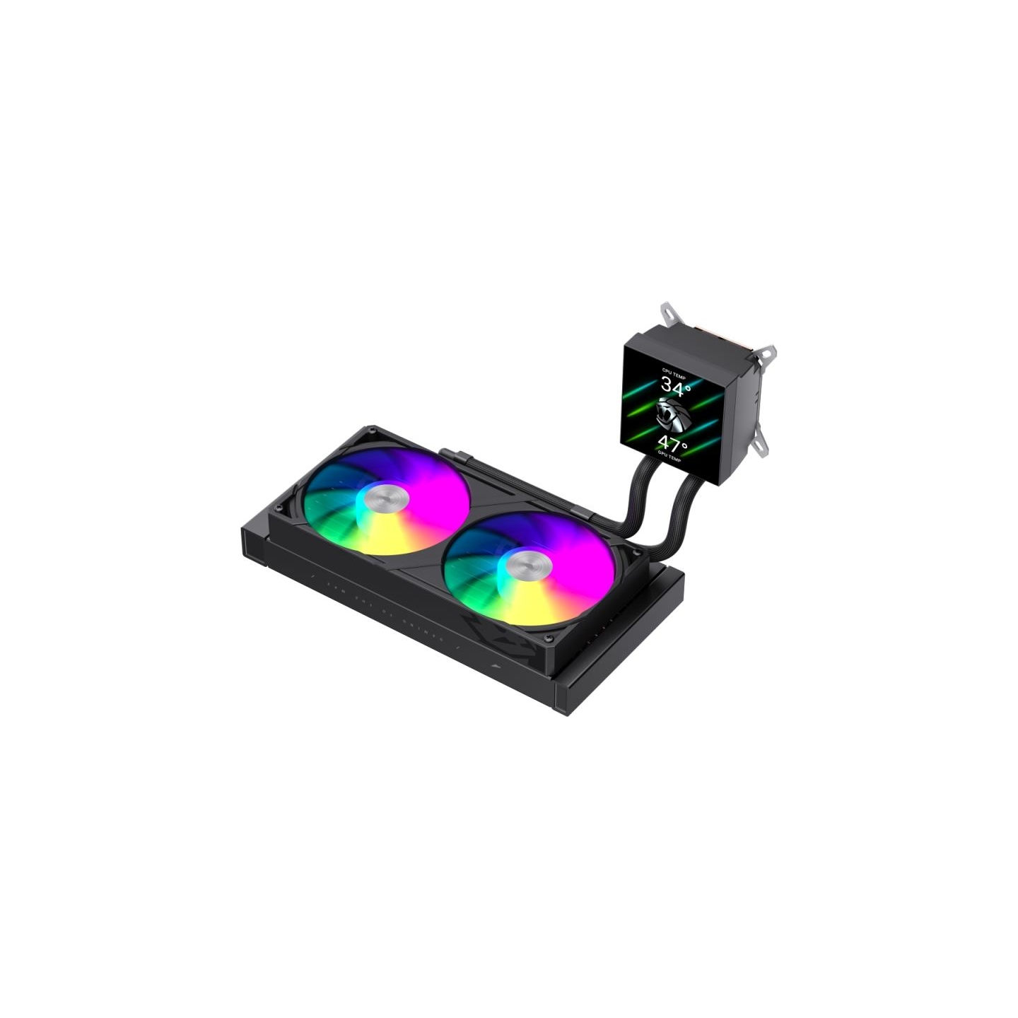 Gamemax CPU Liquid Cooler | GLACIER 240 LCD BK | Black