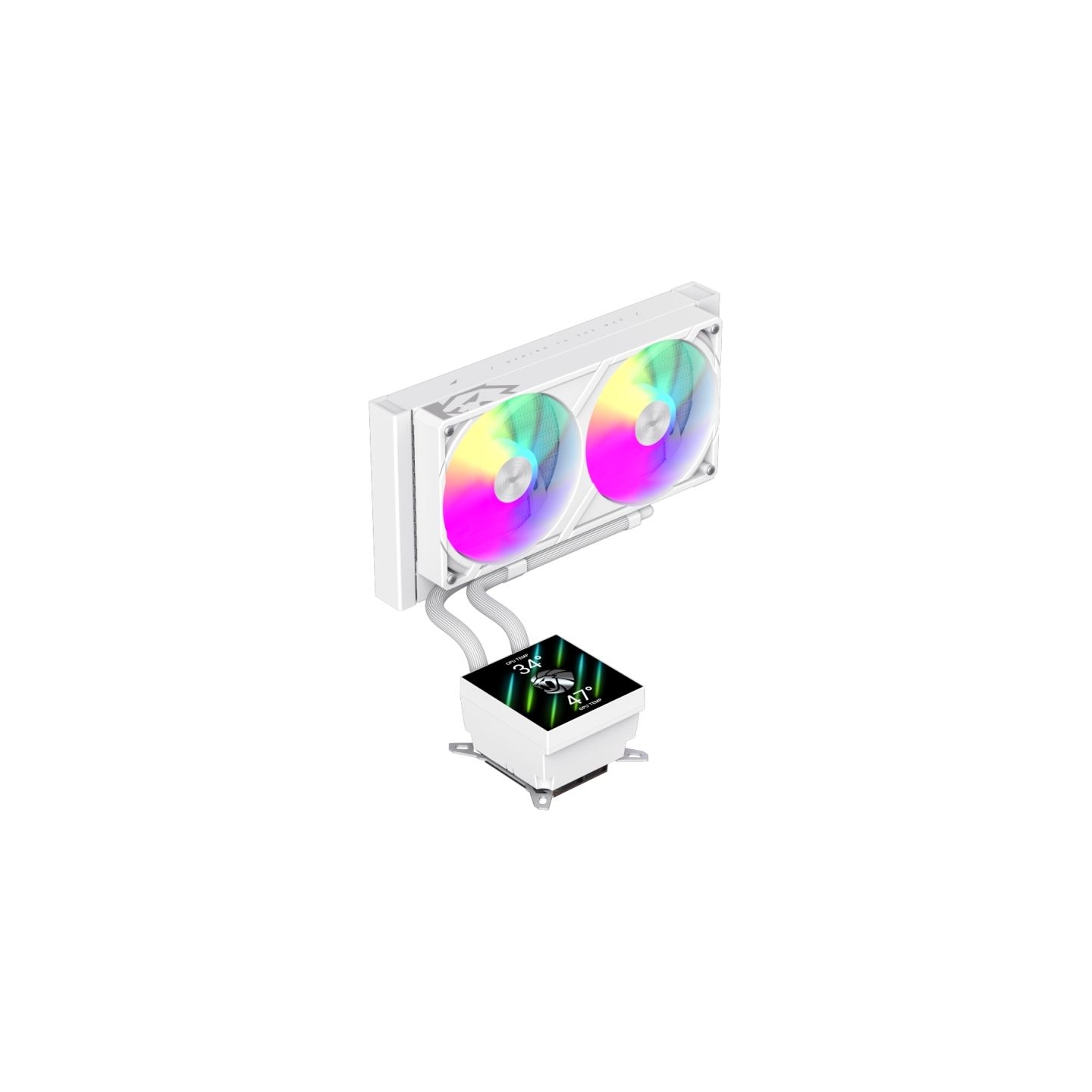 Gamemax CPU Liquid Cooler | GLACIER 240 LCD WH | White