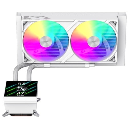 Gamemax CPU Liquid Cooler | GLACIER 240 LCD WH | White