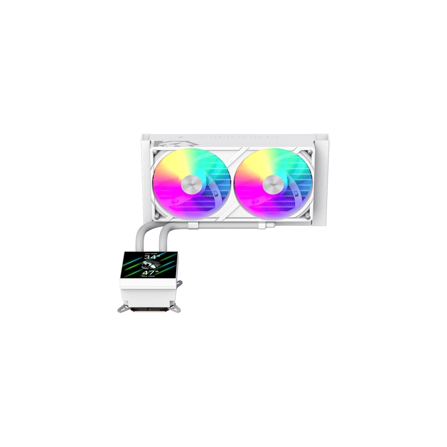Gamemax CPU Liquid Cooler | GLACIER 240 LCD WH | White