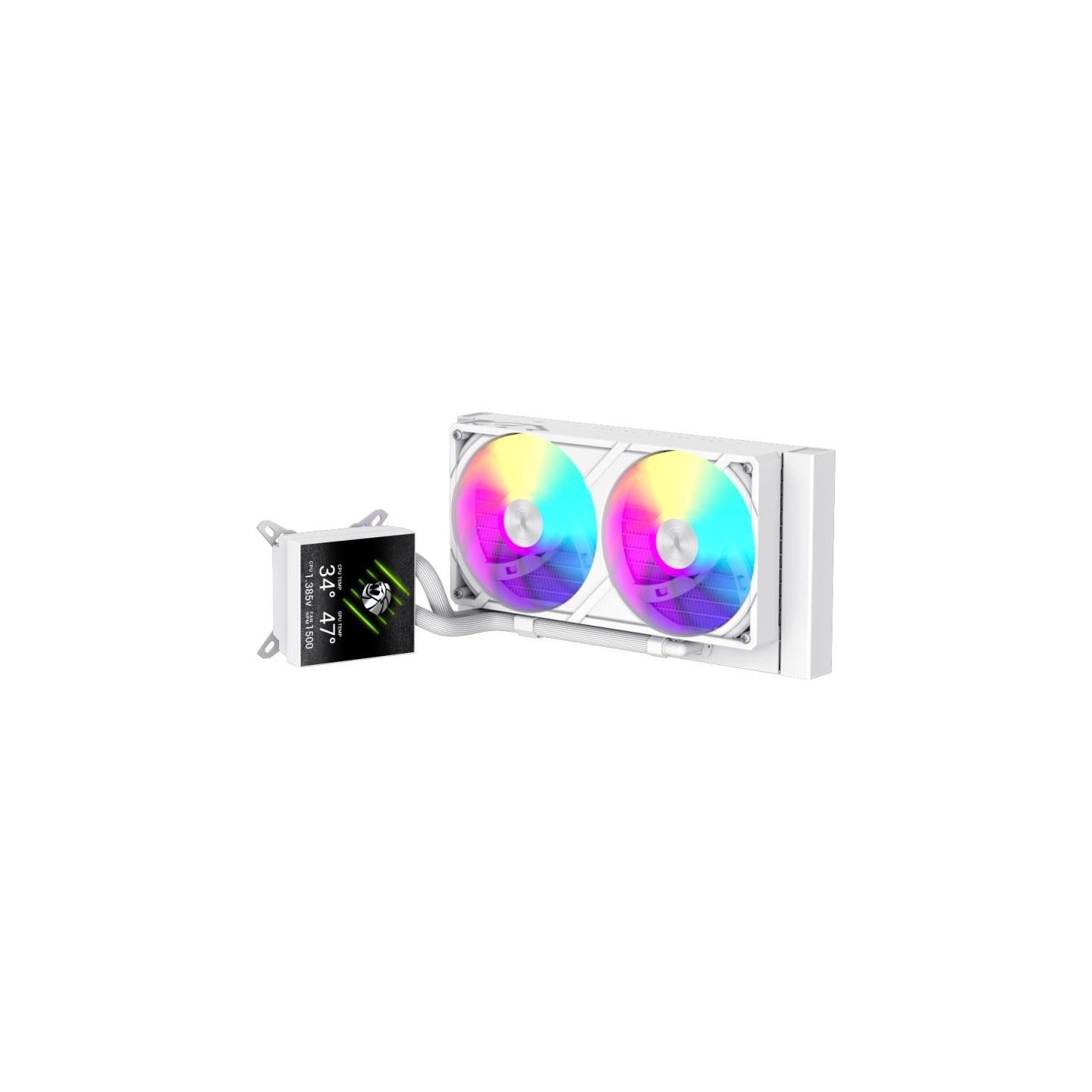 Gamemax CPU Liquid Cooler | GLACIER 240 LCD WH | White