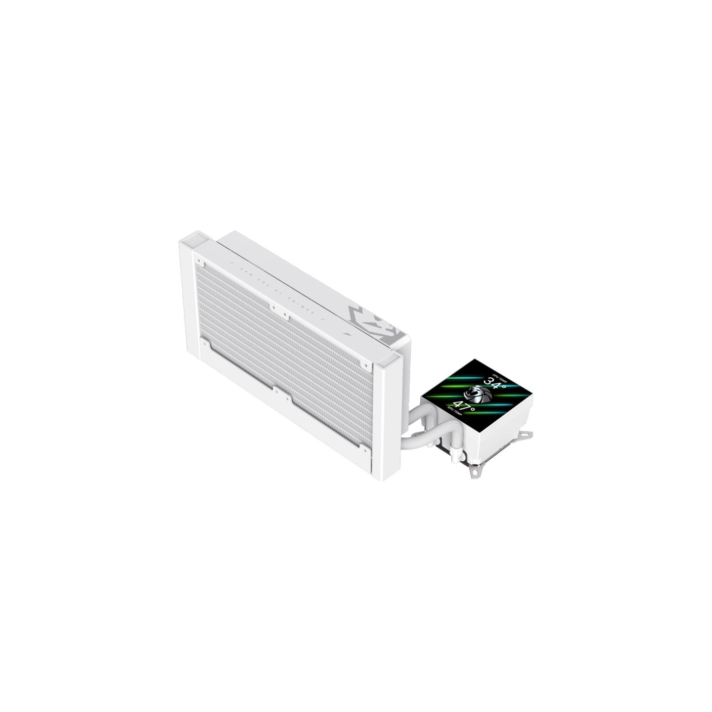 Gamemax CPU Liquid Cooler | GLACIER 240 LCD WH | White
