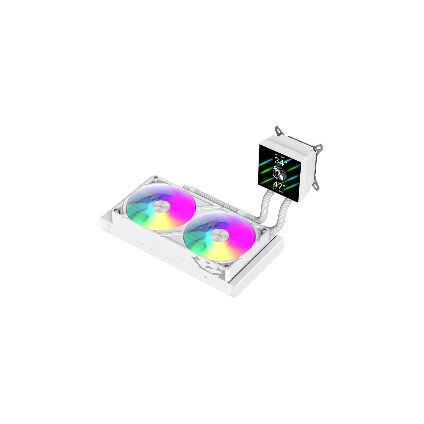 Gamemax CPU Liquid Cooler | GLACIER 240 LCD WH | White