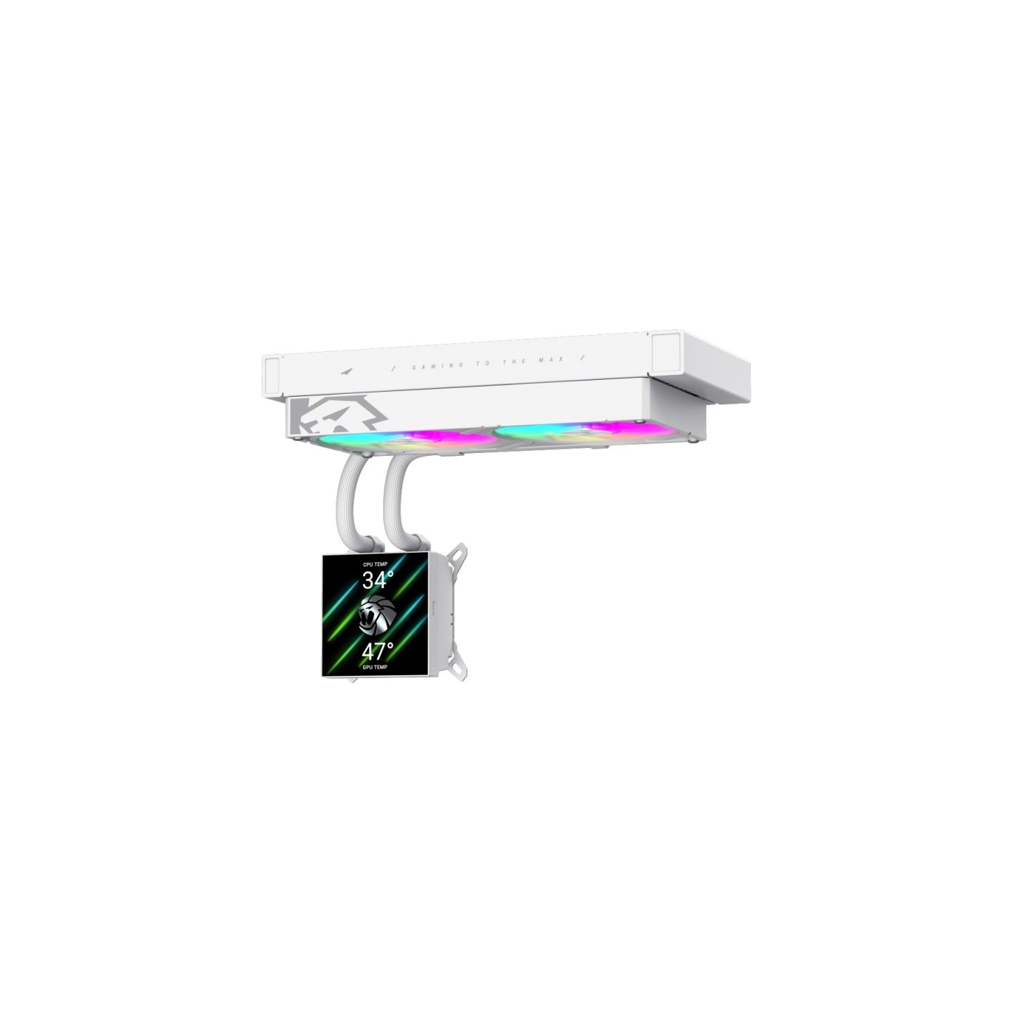Gamemax CPU Liquid Cooler | GLACIER 240 LCD WH | White