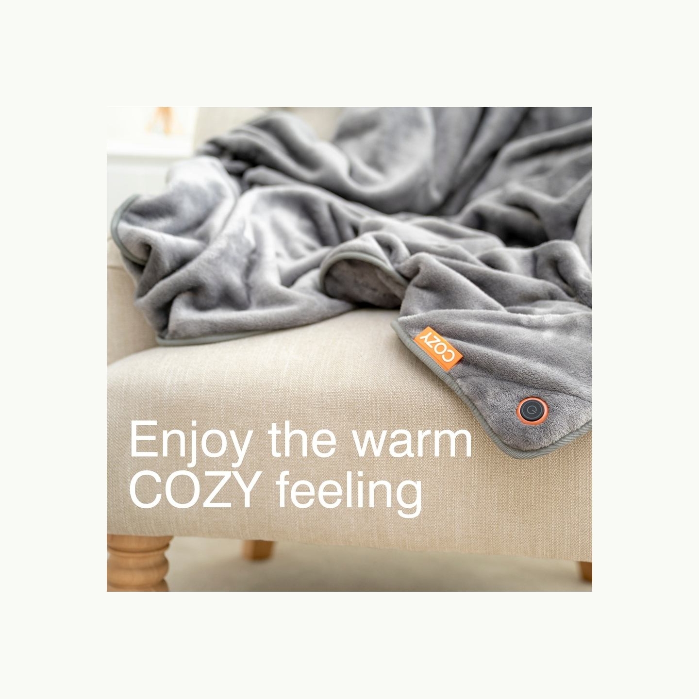 Bodi-Tek COZY Snuggle Blanket Heated Throw 130 x 160cm, Gray