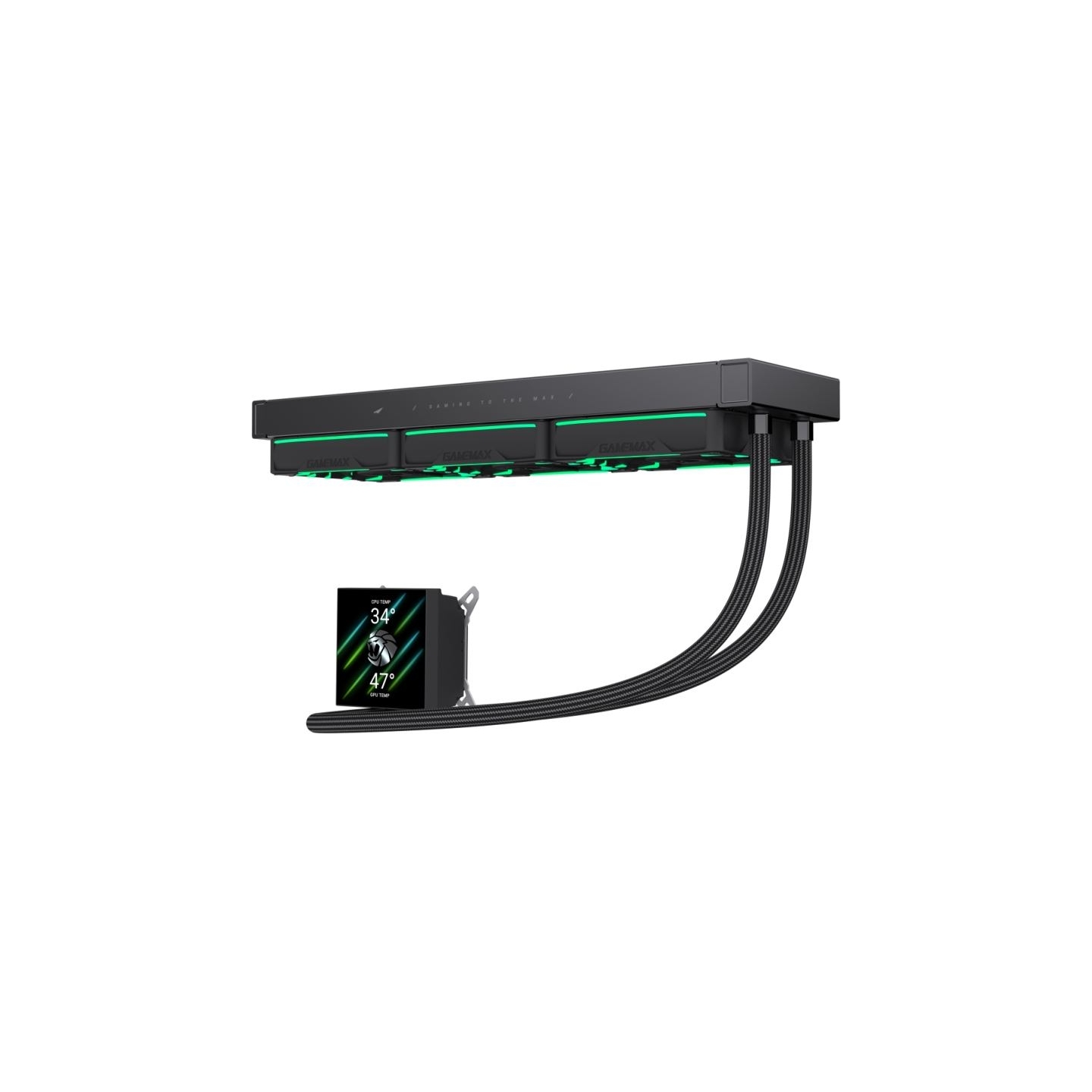 Gamemax CPU Liquid Cooler | HAILSTORM 360 LCD BK | Black