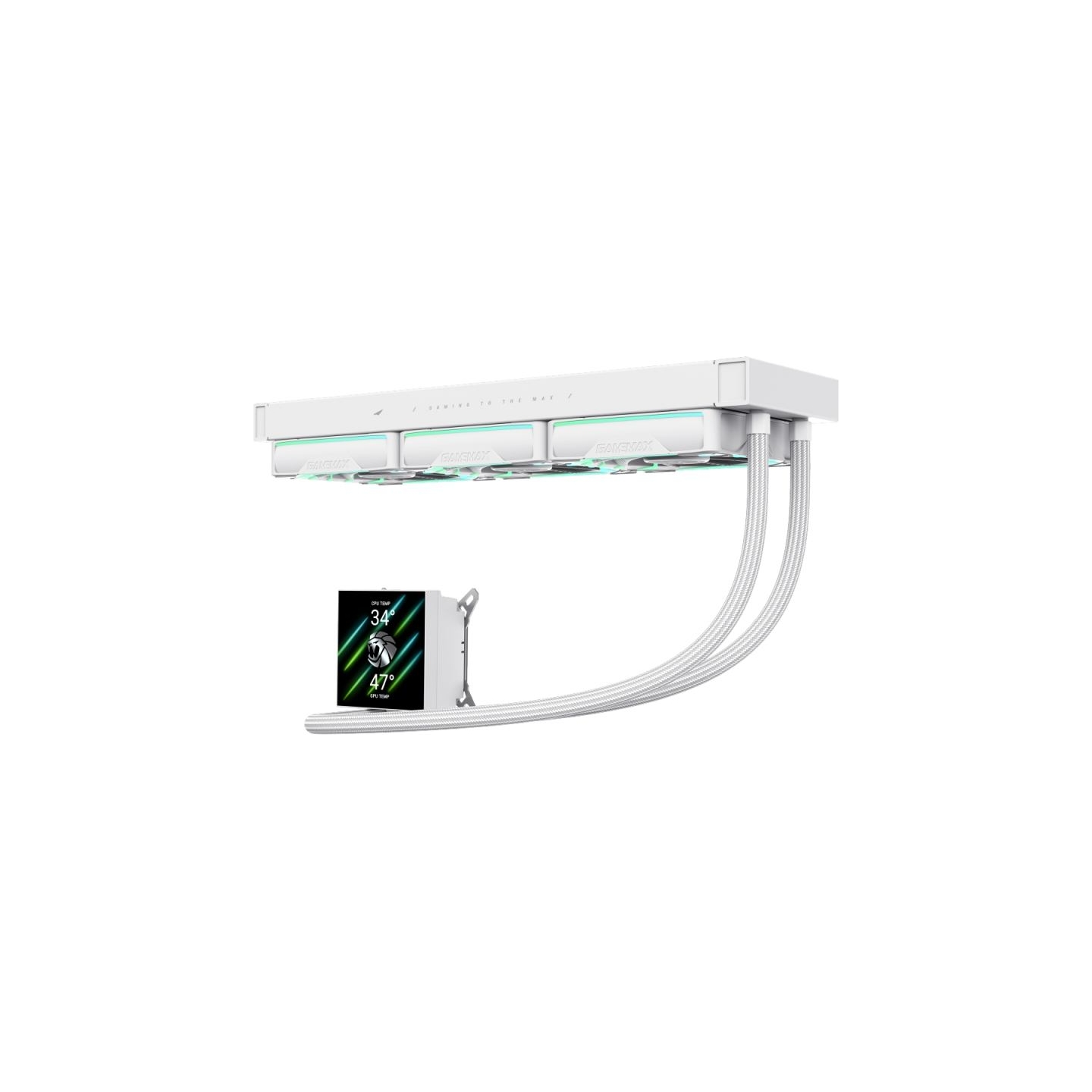 Gamemax CPU Liquid Cooler | HAILSTORM 360 LCD WH | White