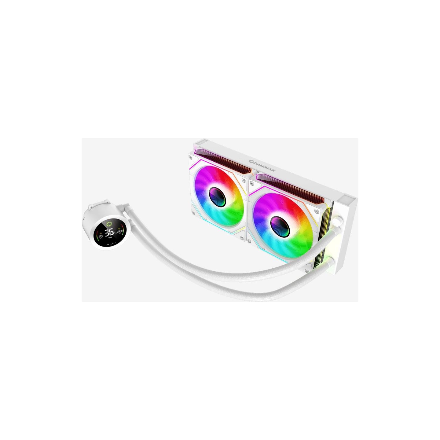 Gamemax CPU Liquid Cooler | ICEBURG 240 DIGITAL WH | White