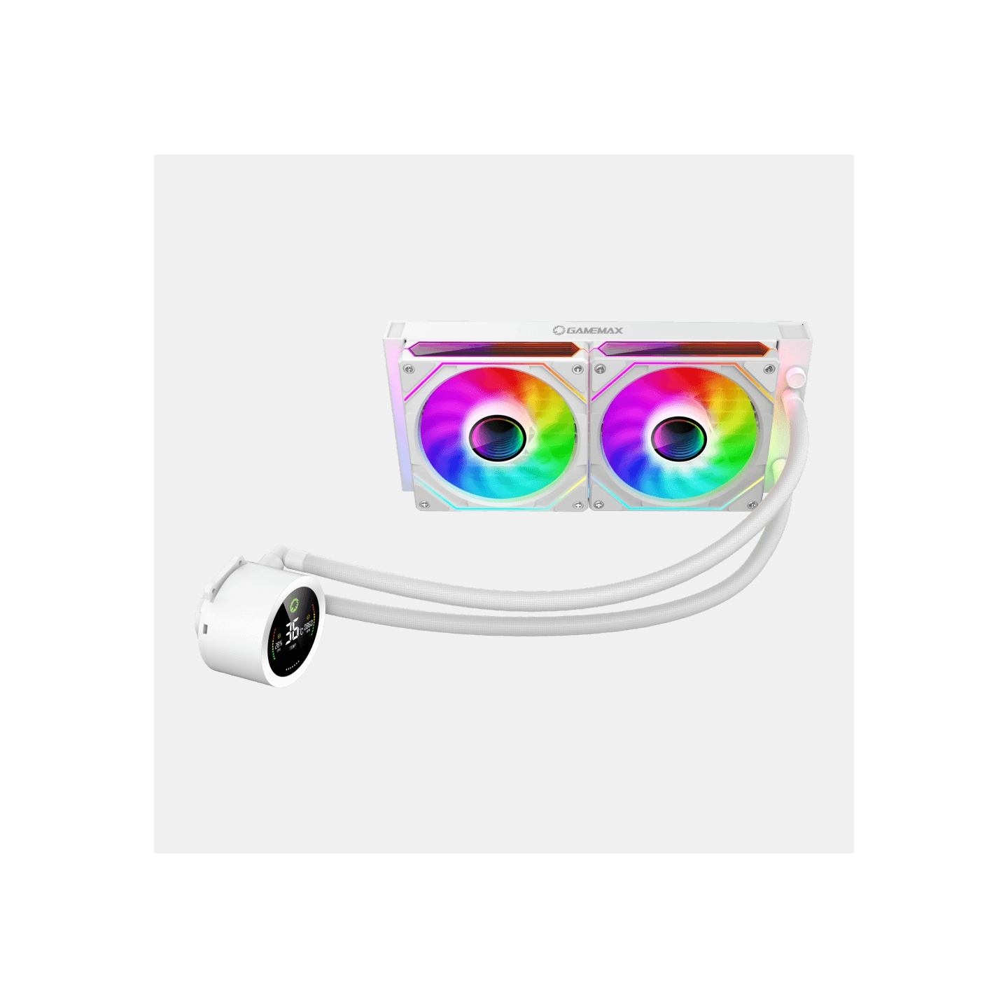 Gamemax CPU Liquid Cooler | ICEBURG 240 DIGITAL WH | White