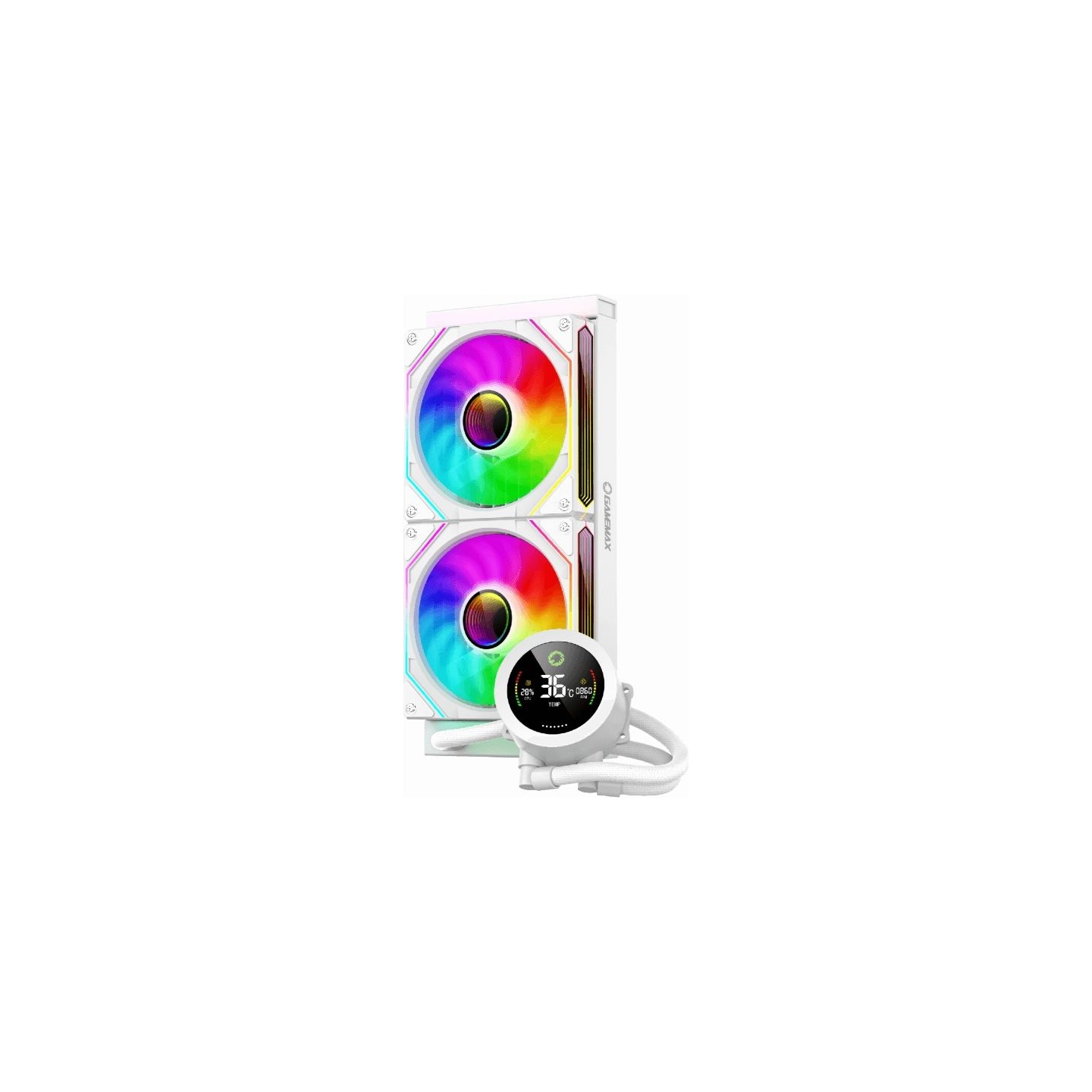 Gamemax CPU Liquid Cooler | ICEBURG 240 DIGITAL WH | White