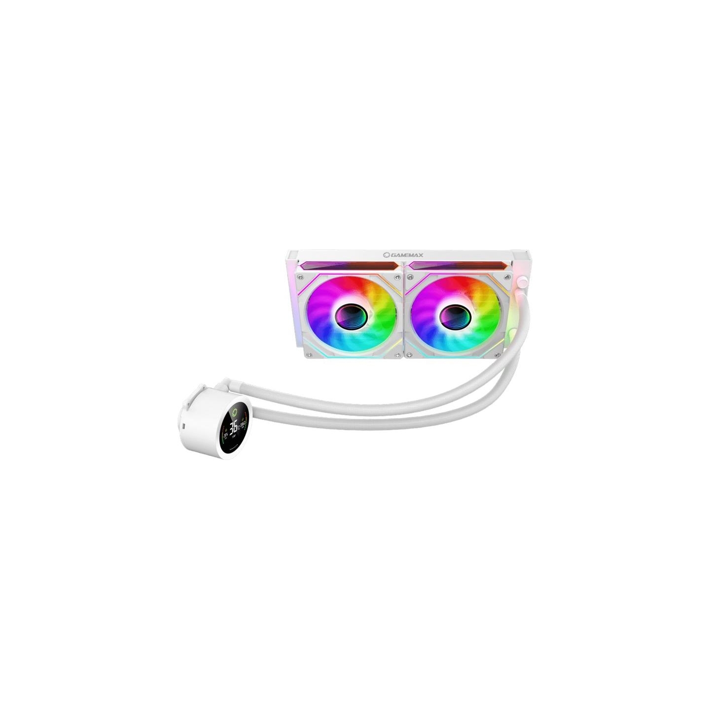 Gamemax CPU Liquid Cooler | ICEBURG 240 DIGITAL WH | White