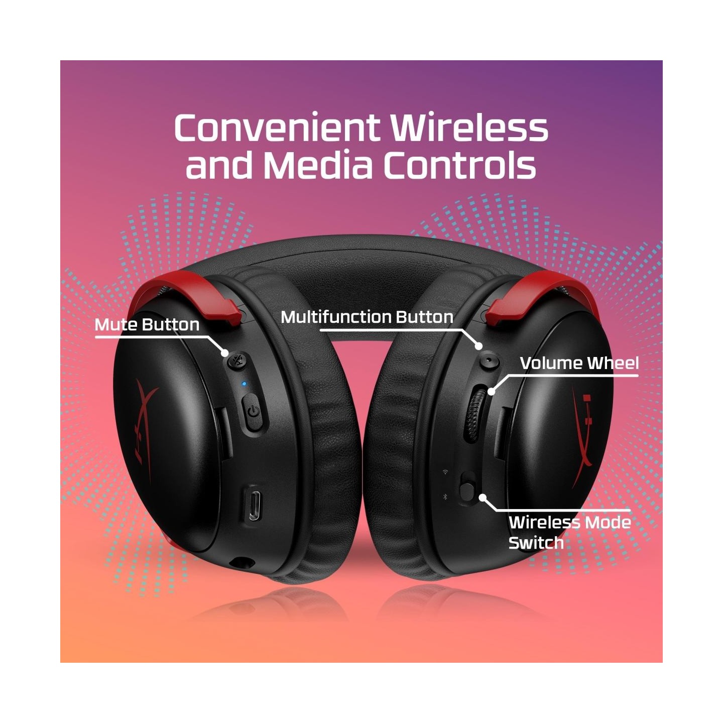 Hyperx Headset Cloud III S Wireless / A59Z0AA Red on Black / A59Z0AA