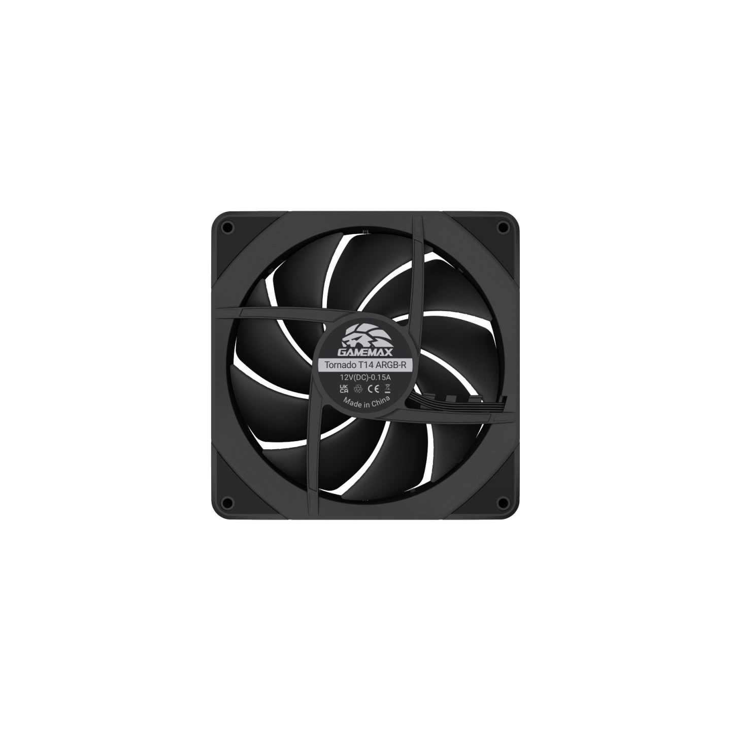 Gamemax Case Fan | TORNADO T12 ARGB-R | Black