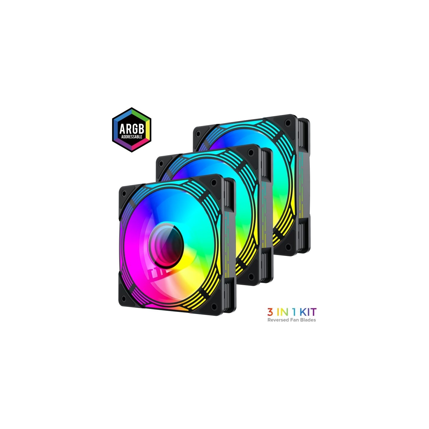 Gamemax Case Fan | KF300R BK | Black