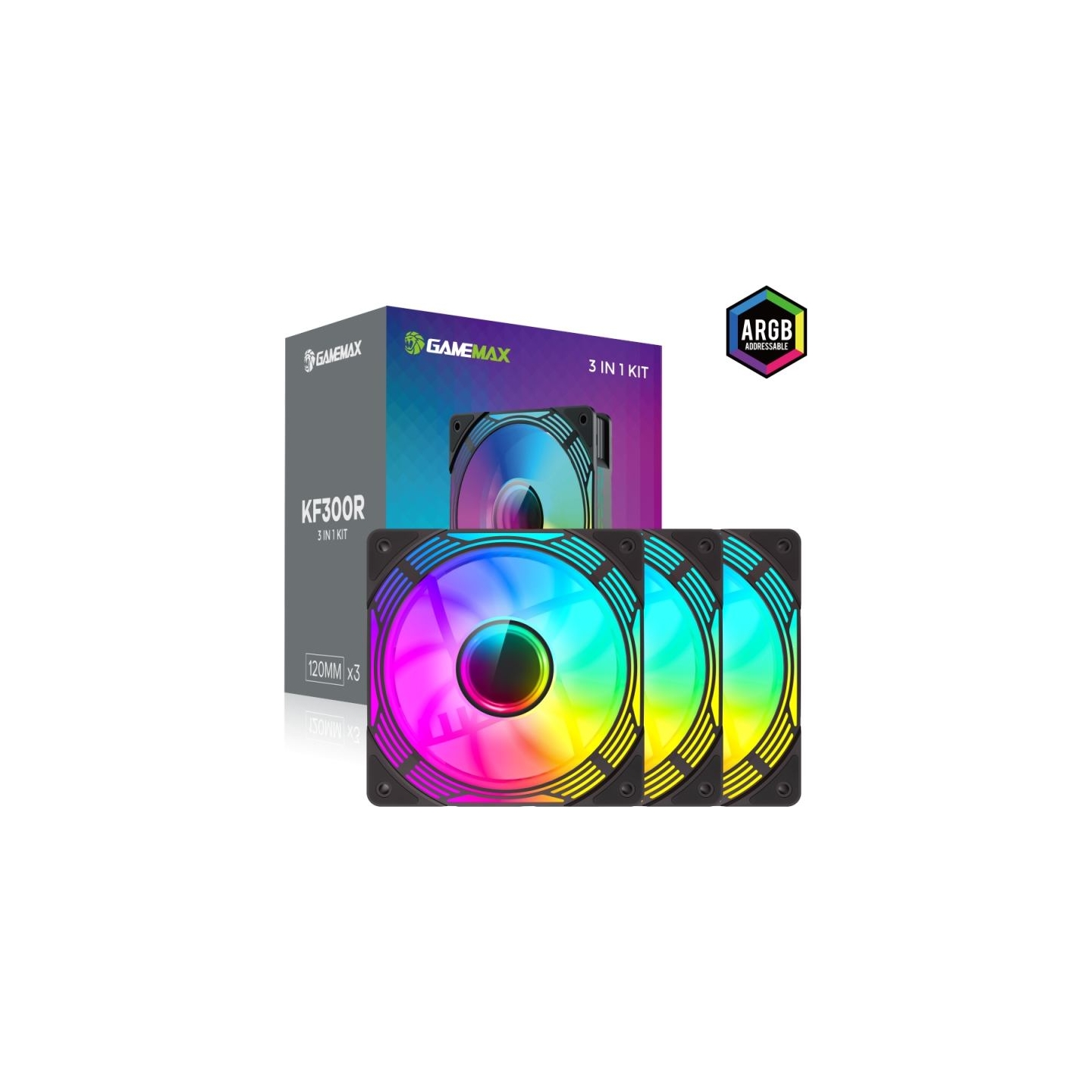 Gamemax Case Fan | KF300R BK | Black