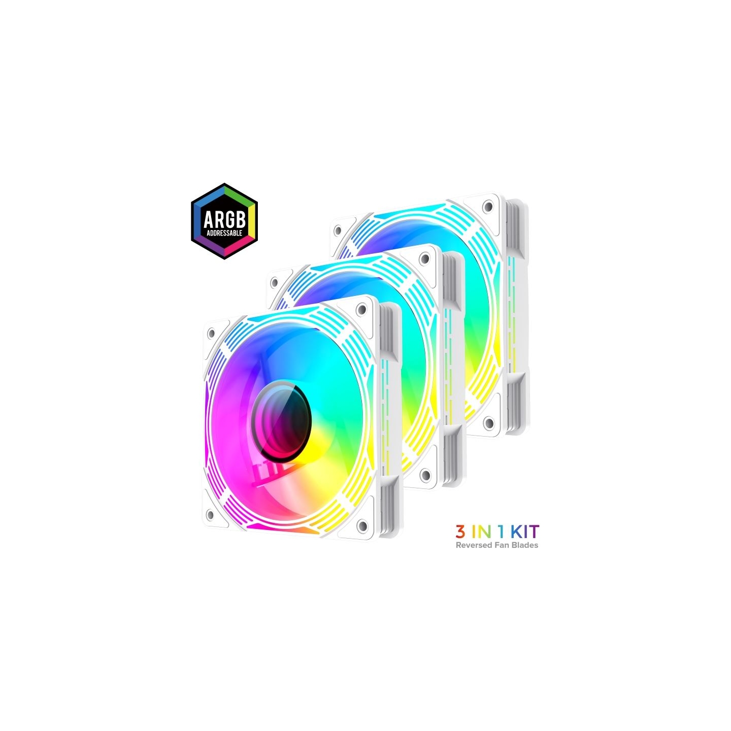 Gamemax Case Fan | KF300R WH | White