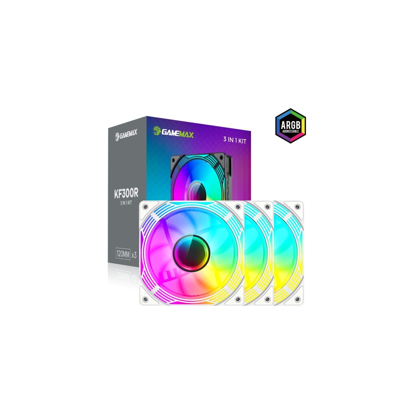 Gamemax Case Fan | KF300R WH | White