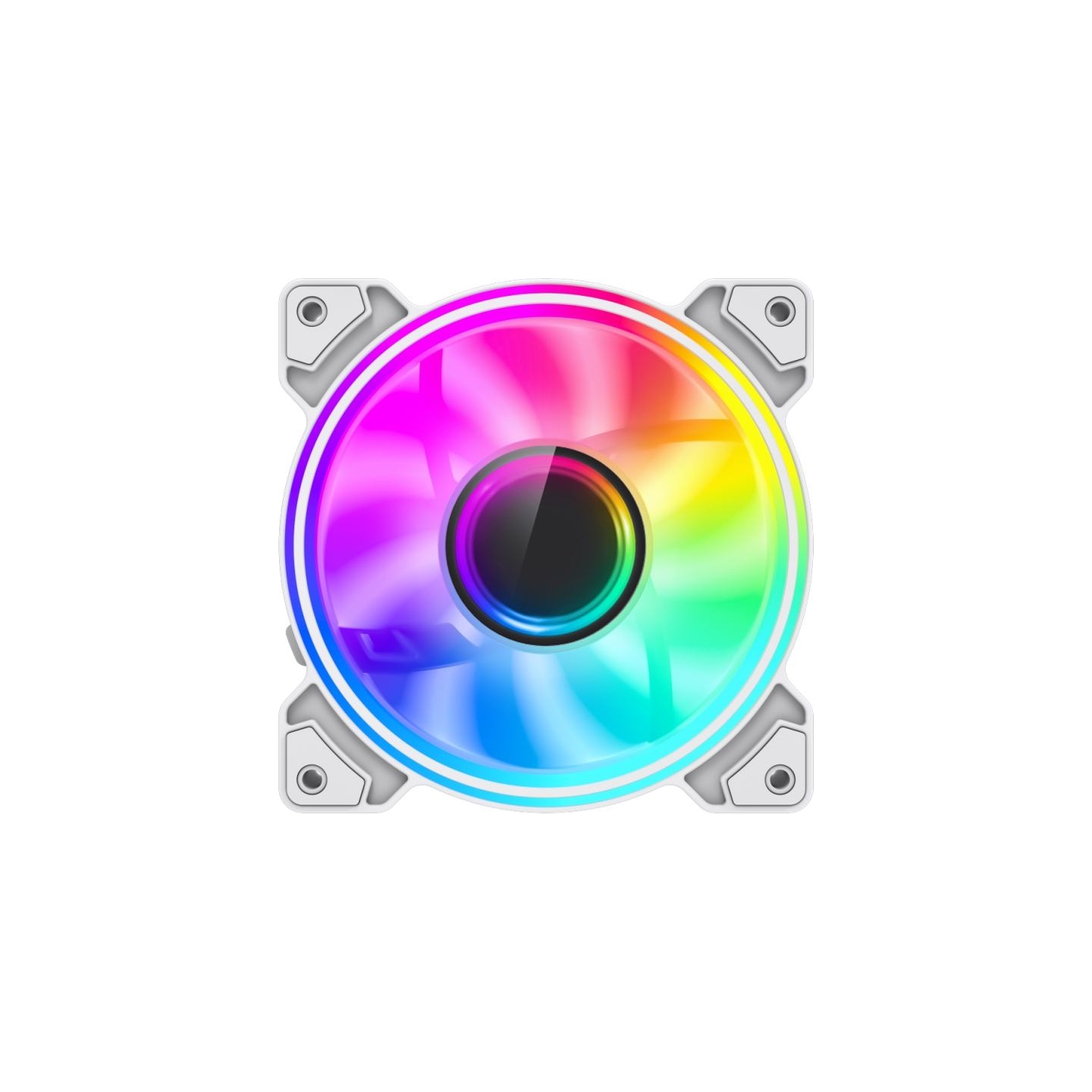 Gamemax Case Fan | DUAL RING INFINITY WH | White