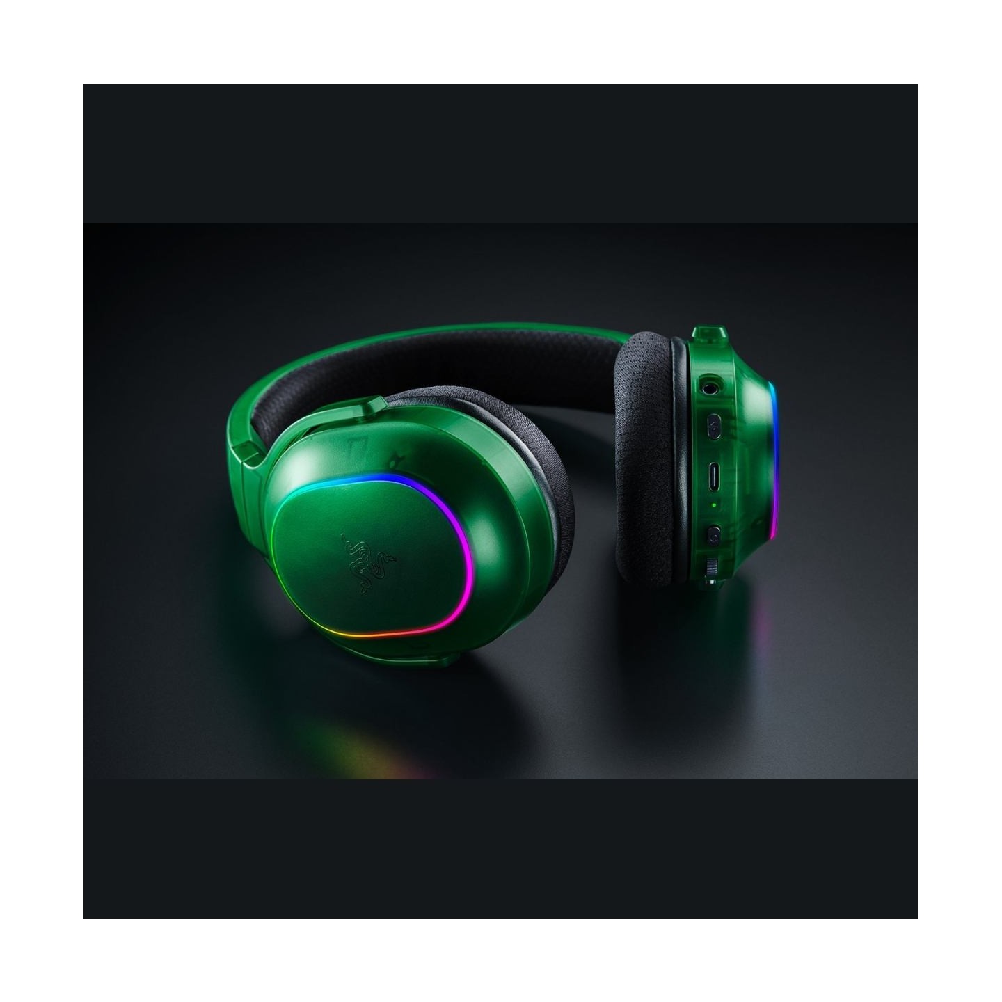 Razer Barracuda X Chroma Phantom Green Edition, Gaming Headset, Black, Oval Ear Cushions, 2.4 GHz Wireless / Bluetooth, Breathab