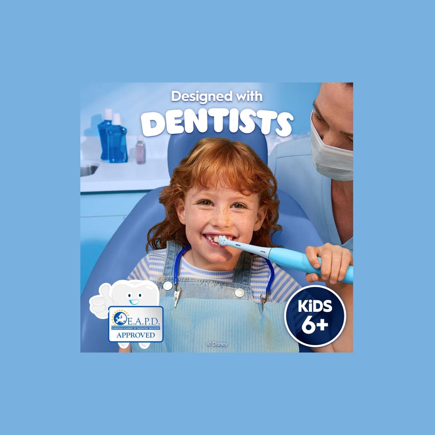 Oral-B Electric Toothbrush with Travel Case, 6Y+ | iO Kids Disney Stitch | Rechargeable | For kids | Number of brush heads inclu