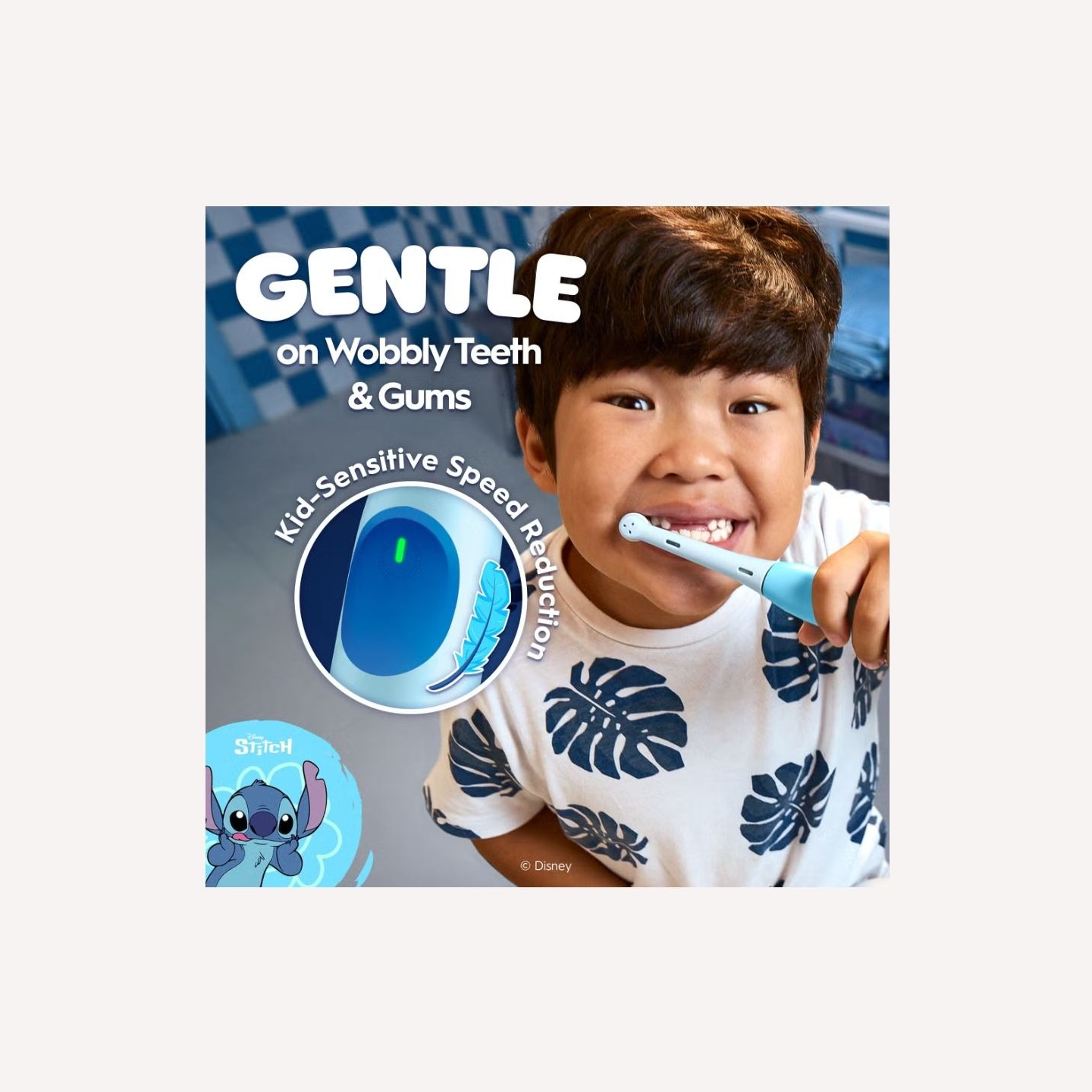 Oral-B Electric Toothbrush with Travel Case, 6Y+ | iO Kids Disney Stitch | Rechargeable | For kids | Number of brush heads inclu