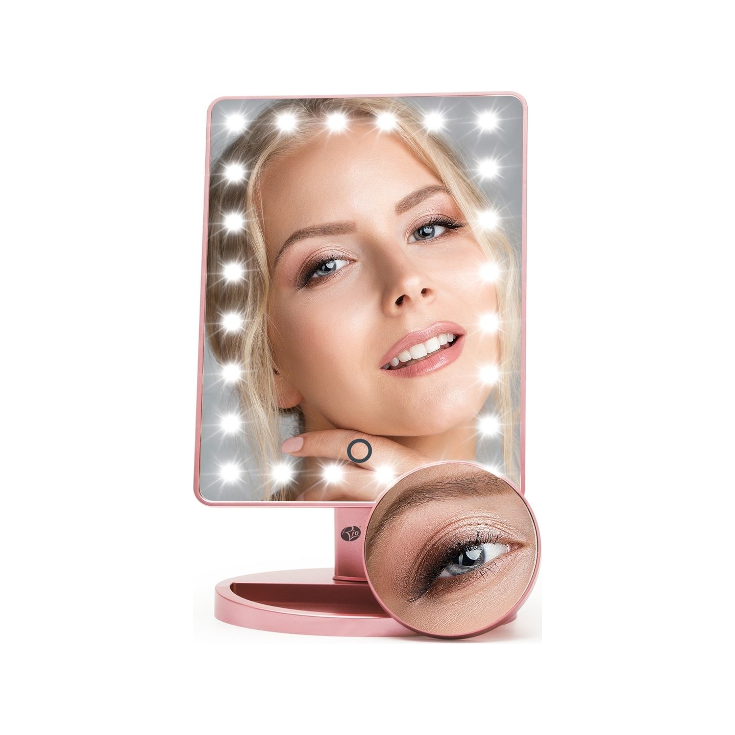 RIO MMSP-RG-EU/1,2 24 LED Touch Dimmable Makeup Mirror Rose Gold