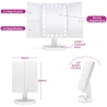 RIO MMFD-WH-EU/1,3 24 LED Touch Dimmable Makeup Mirror, White