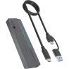 Raidsonic Icy Box M.2 SATA/NVMe SSD Enclosure with USB 3.2 Gen 2 Type-C and RGB light | Warranty IB-1826MCL-CU31 month(s)