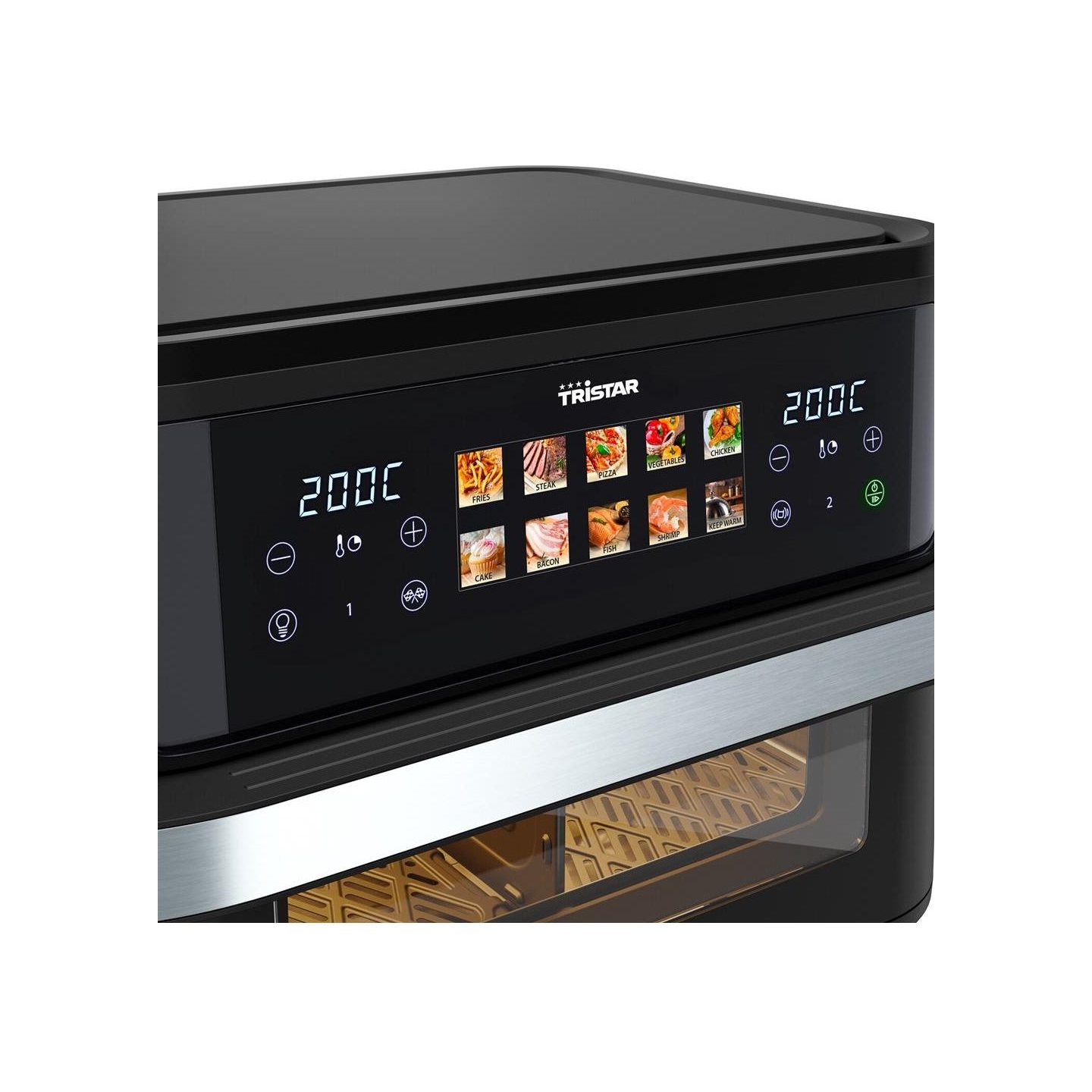 Tristar Dualzone Flex Airfryer | FR-9078 | Power 2800 W | Capacity 10 L | Hot air technology | Black