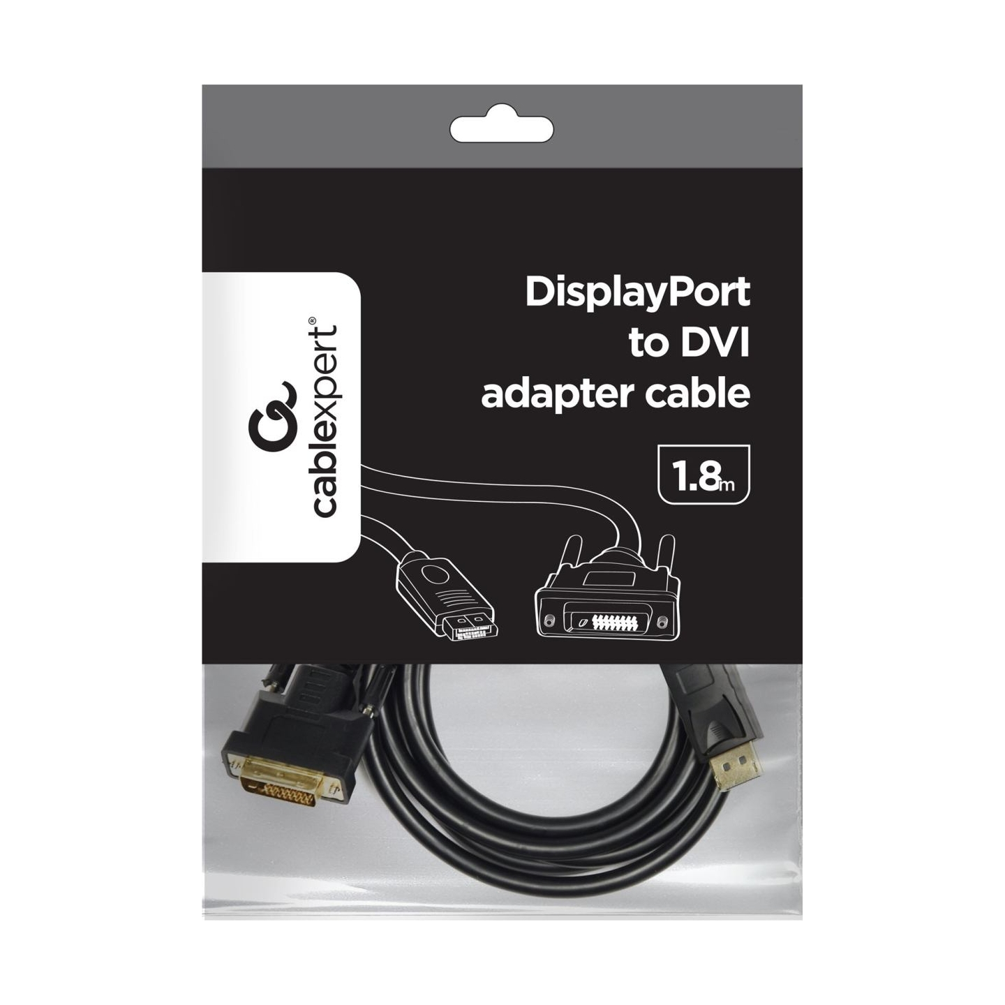 Cablexpert | Adapter cable | DisplayPort | DVI | DP to DVI-D | 1.8 m