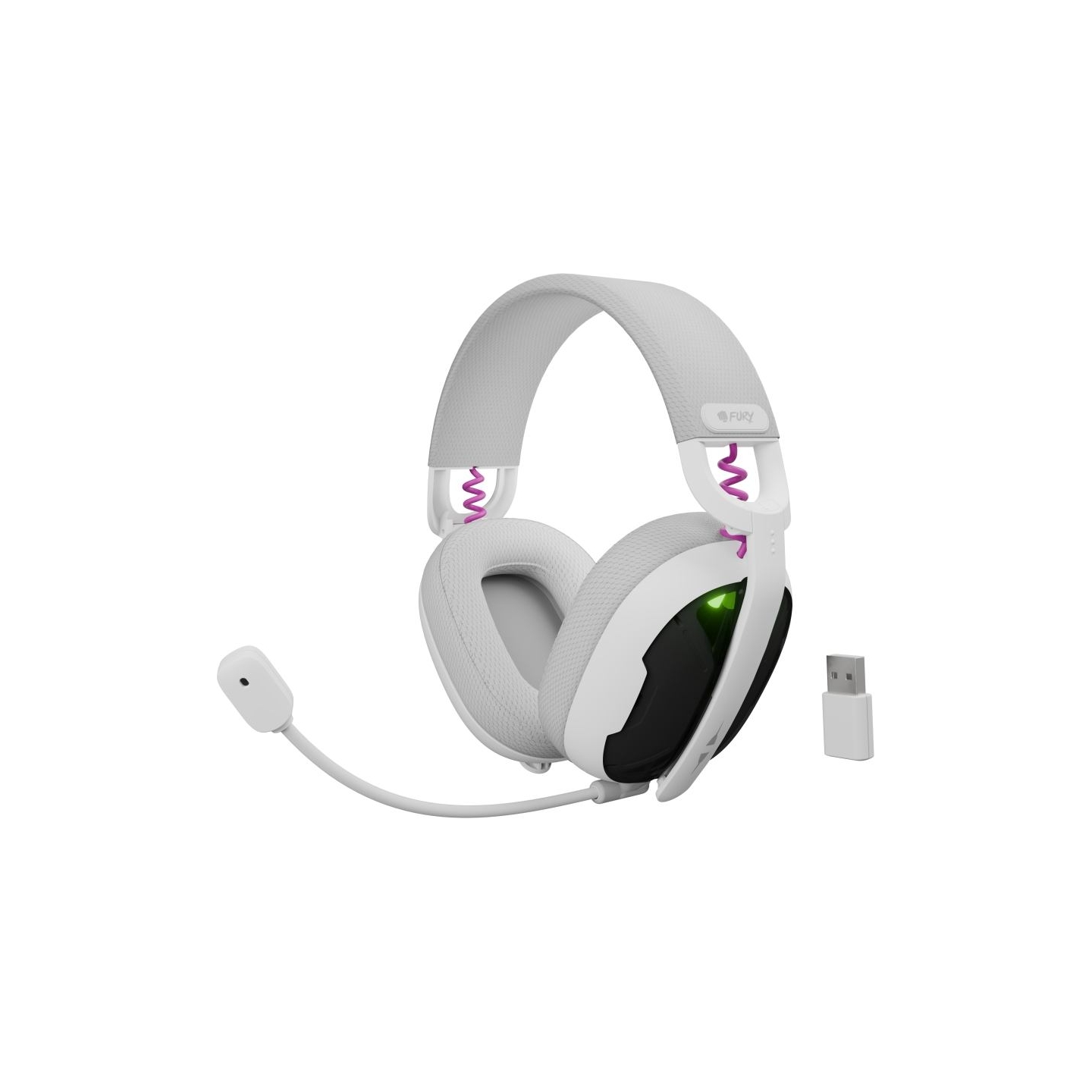 Fury | Gaming Headset | Fukiya F6 | Bluetooth | Over-Ear | Microphone | White | Wireless
