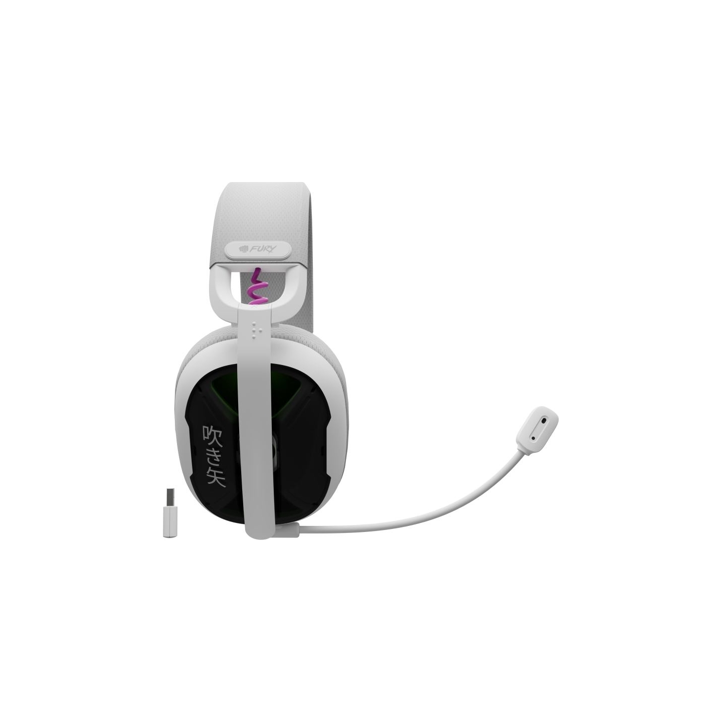 Fury | Gaming Headset | Fukiya F6 | Bluetooth | Over-Ear | Microphone | White | Wireless
