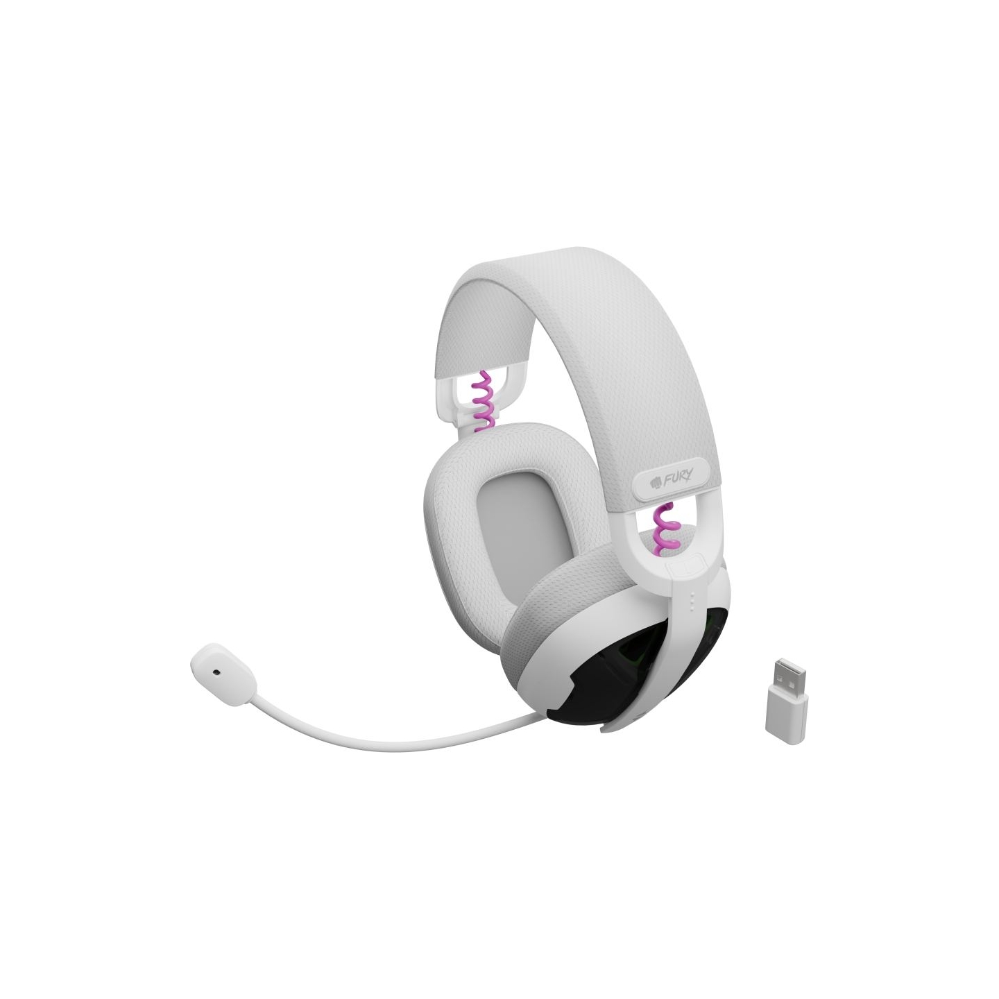 Fury | Gaming Headset | Fukiya F6 | Bluetooth | Over-Ear | Microphone | White | Wireless