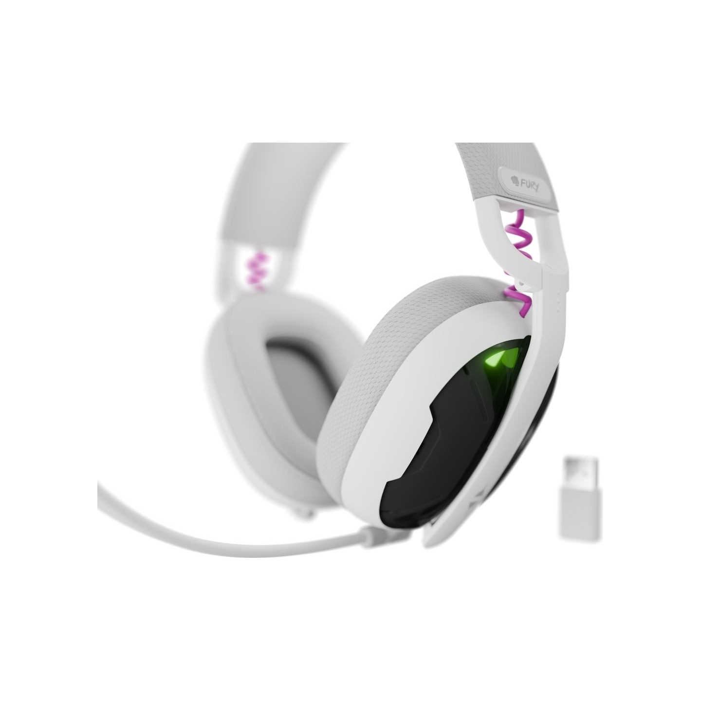 Fury | Gaming Headset | Fukiya F6 | Bluetooth | Over-Ear | Microphone | White | Wireless