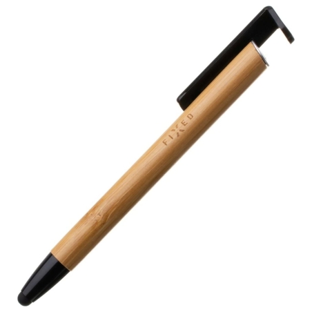 Fixed | Pen With Stylus and Stand | 3 in 1 | Pencil | Stylus for capacitive displays; Stand for phones and tablets | Bamboo