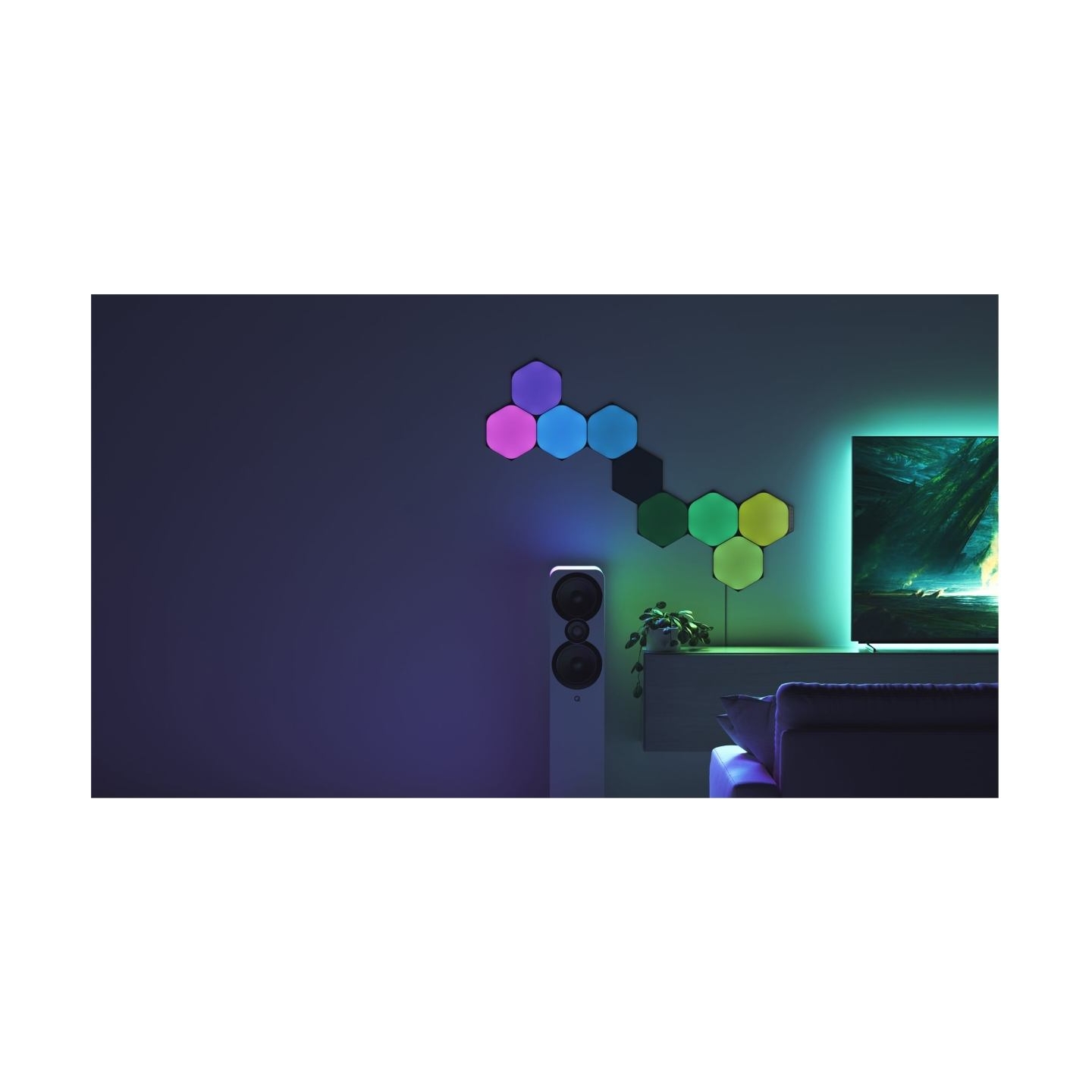 Nanoleaf | Shapes Black Hexagons Starter Kit (9 panels) | 42 W | WiFi