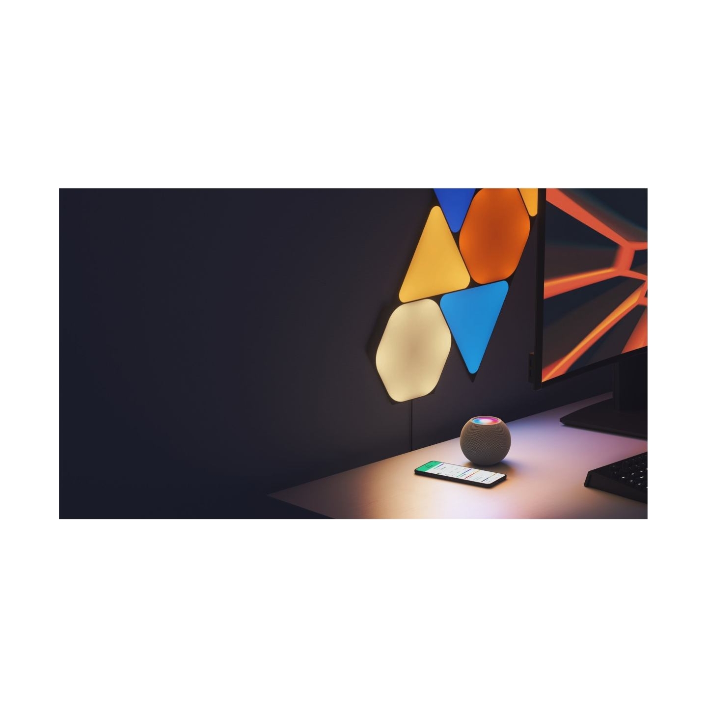 Nanoleaf | Shapes Black Hexagons Starter Kit (9 panels) | 42 W | WiFi