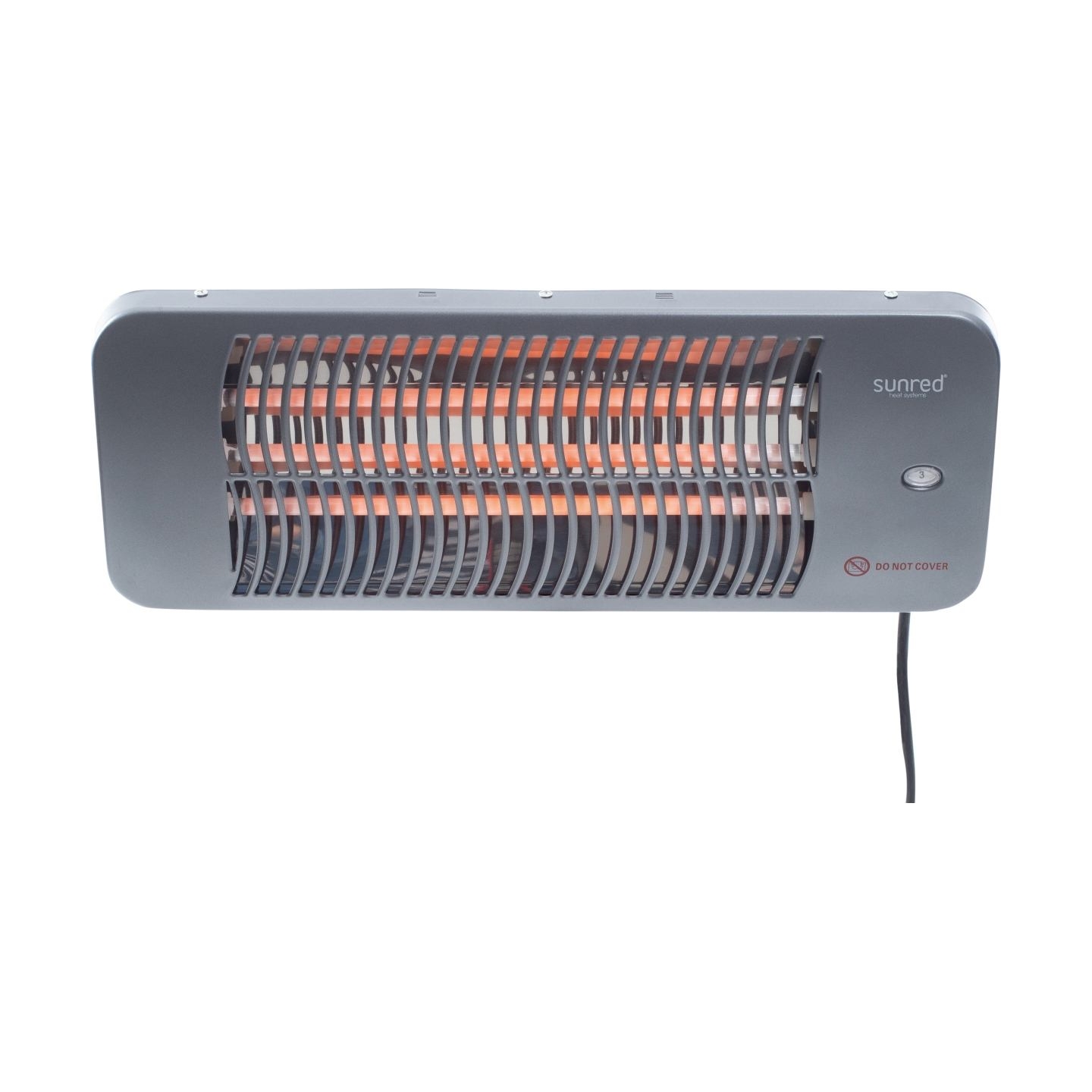 Sunred | Heater | LUG-2000W, Lugo Quartz Wall | Infrared | 2000 W | Grey | IP24