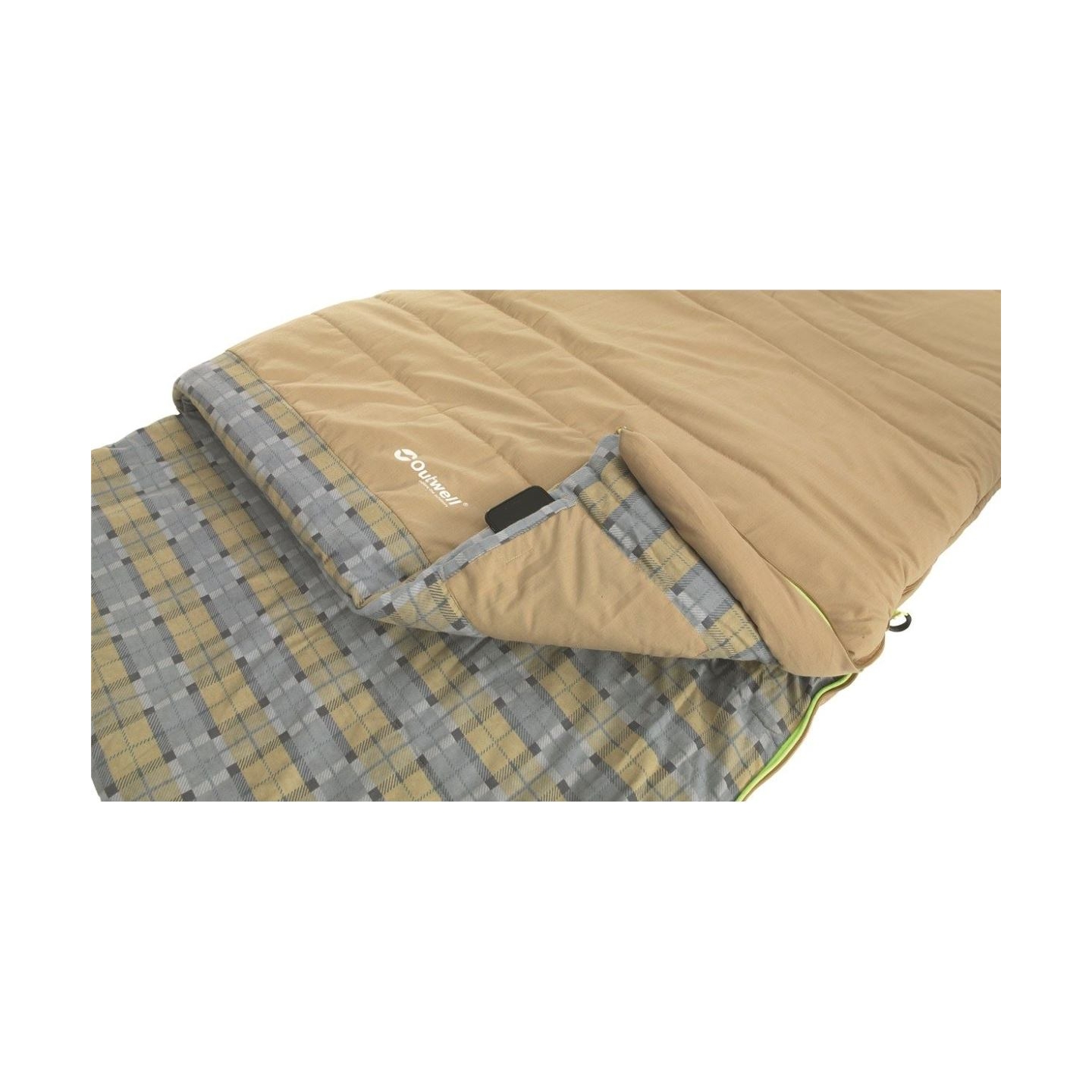 Outwell | with loose Pillow | Sleeping bag | Commodore | 225 x 85 cm | 9/5/-8 °C | 2 way open - auto lock, L-shape