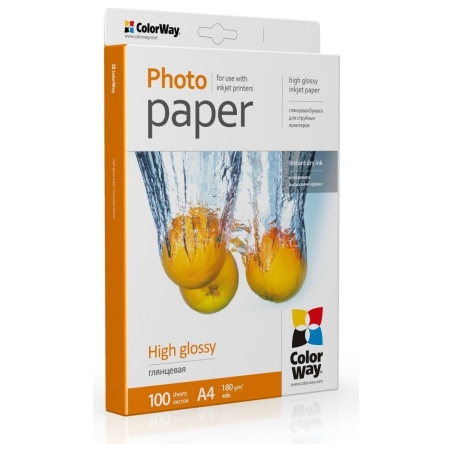 Colorway Photo Paper, 100 sheets | High Glossy | 180 g/m² | A4