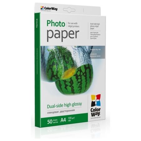 Colorway Photo Paper, 50 sheets | Dual-side High Glossy | 155 g/m² | A4