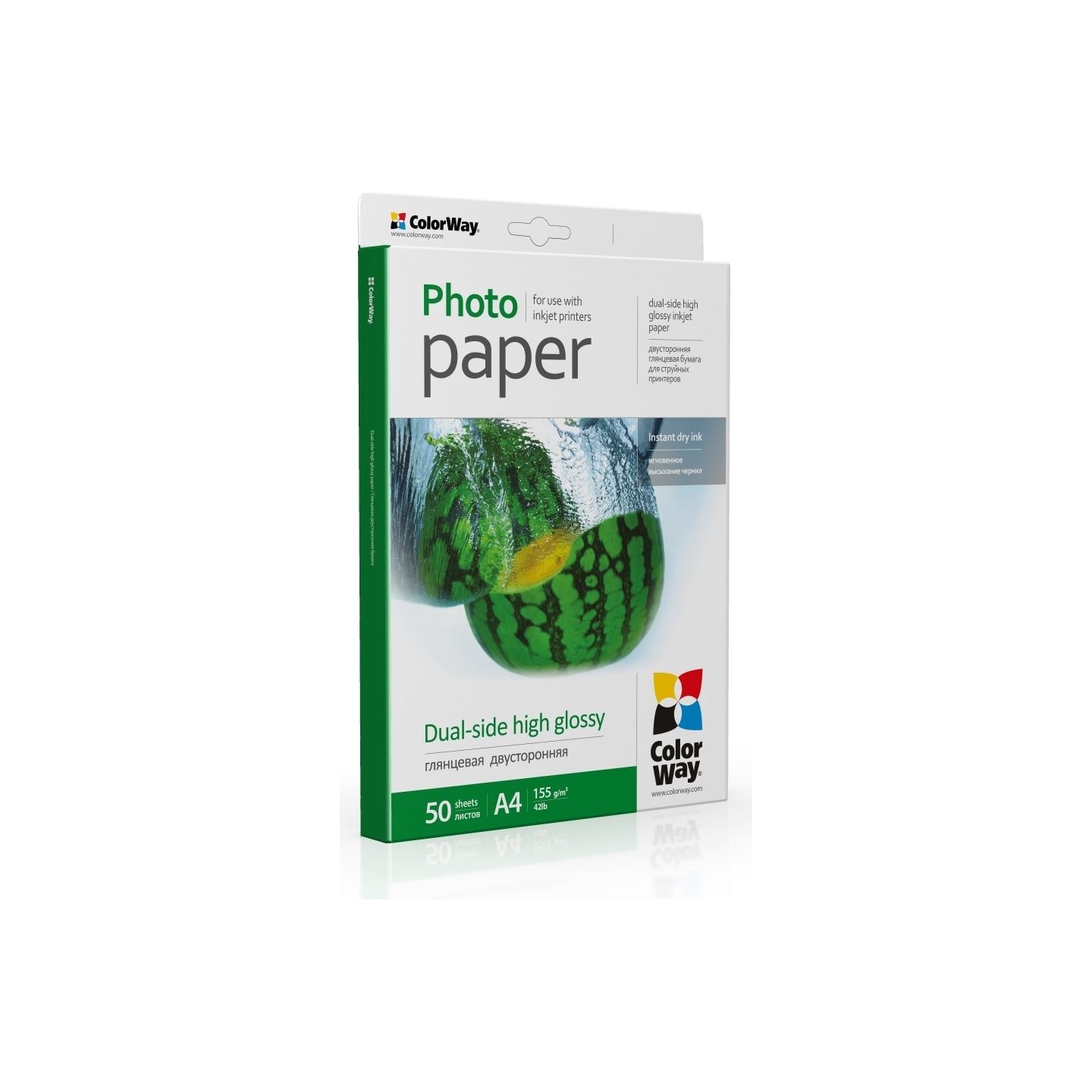Colorway Photo Paper, 50 sheets | Dual-side High Glossy | 155 g/m² | A4