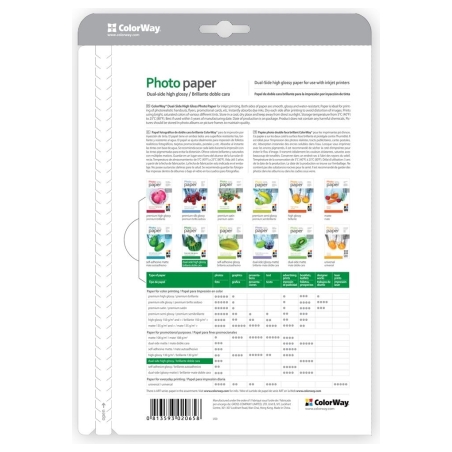 Colorway Photo Paper, 50 sheets | Dual-side High Glossy | 155 g/m² | A4