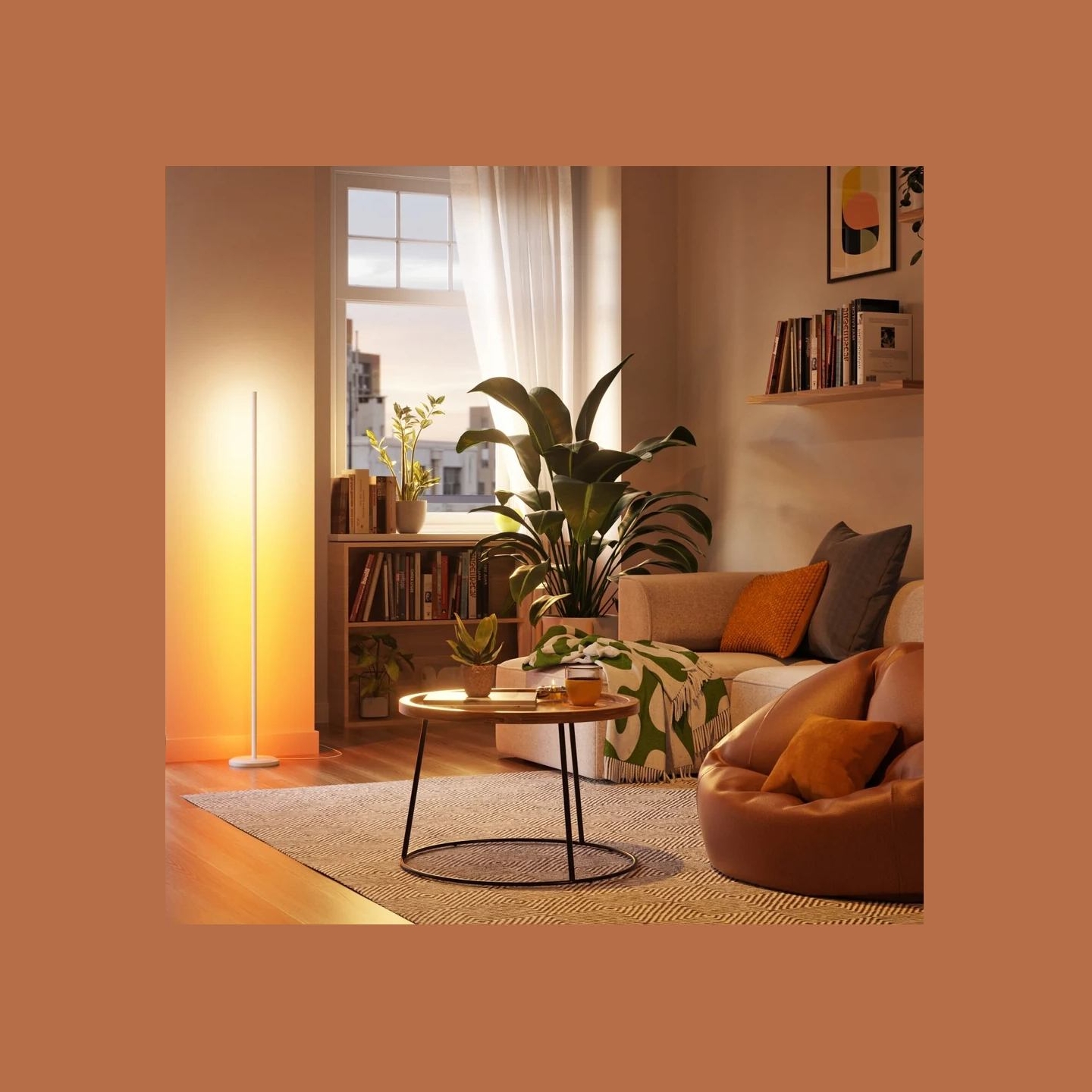 Nanoleaf Floor Lamp Smart Matter WiFi 1700Lm RGBW, White | 22 W | 16M+ colours